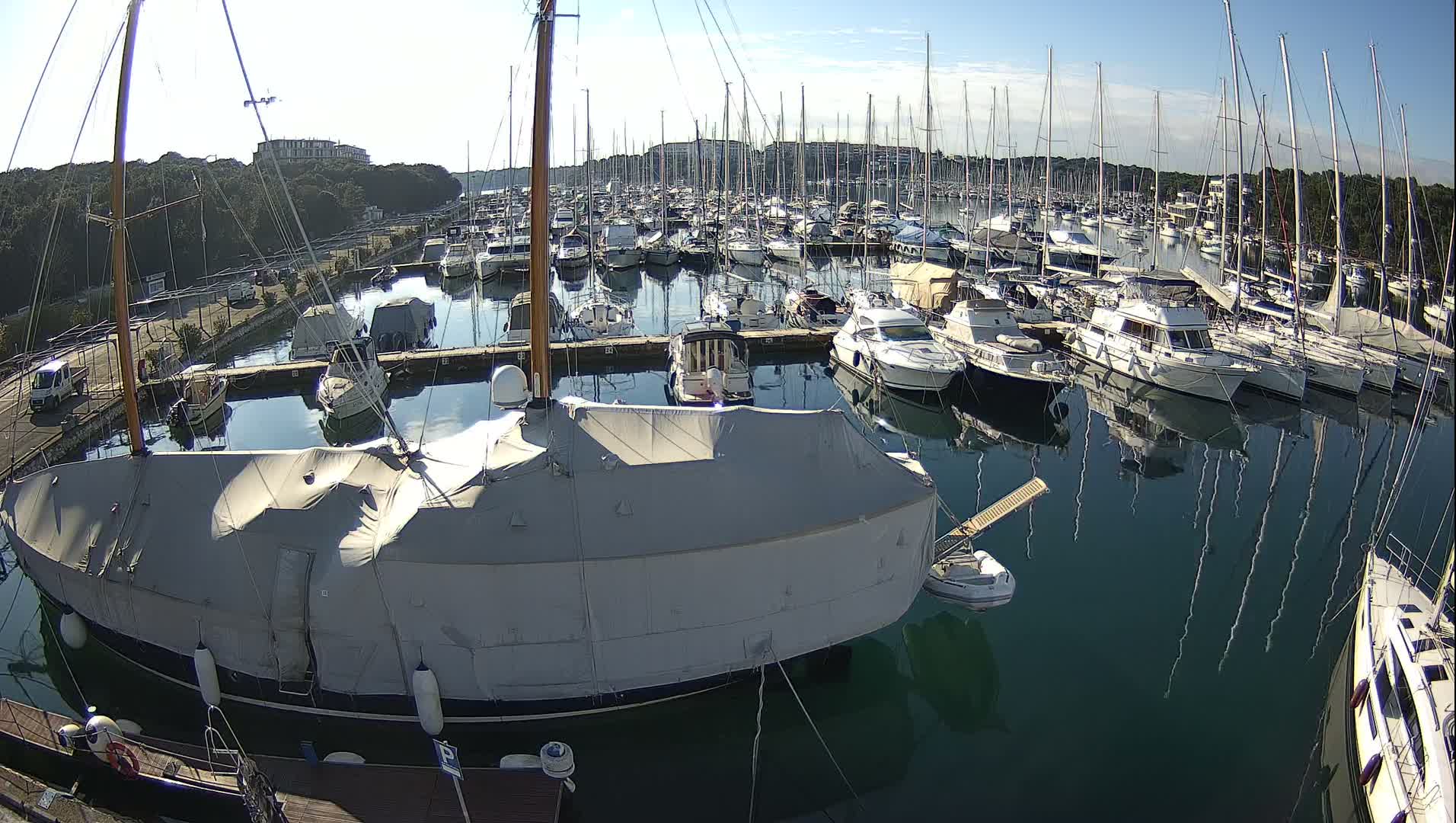Pula, Marina Veruda South View Live Cam - Pjescana Uvala, Pula, Istria, Croatia