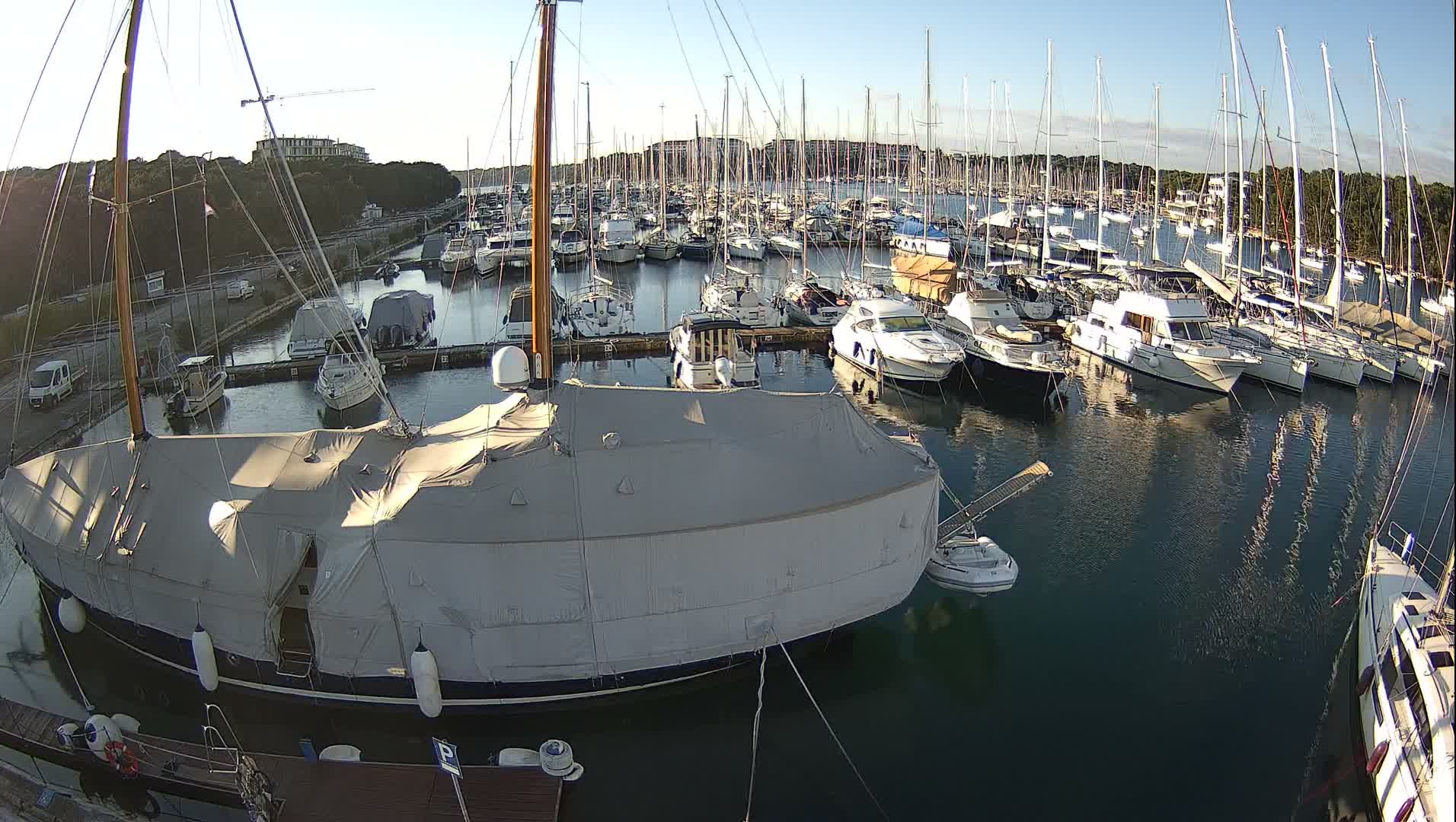 Pula, Marina Veruda South View Live Cam - Pjescana Uvala, Pula, Istria, Croatia