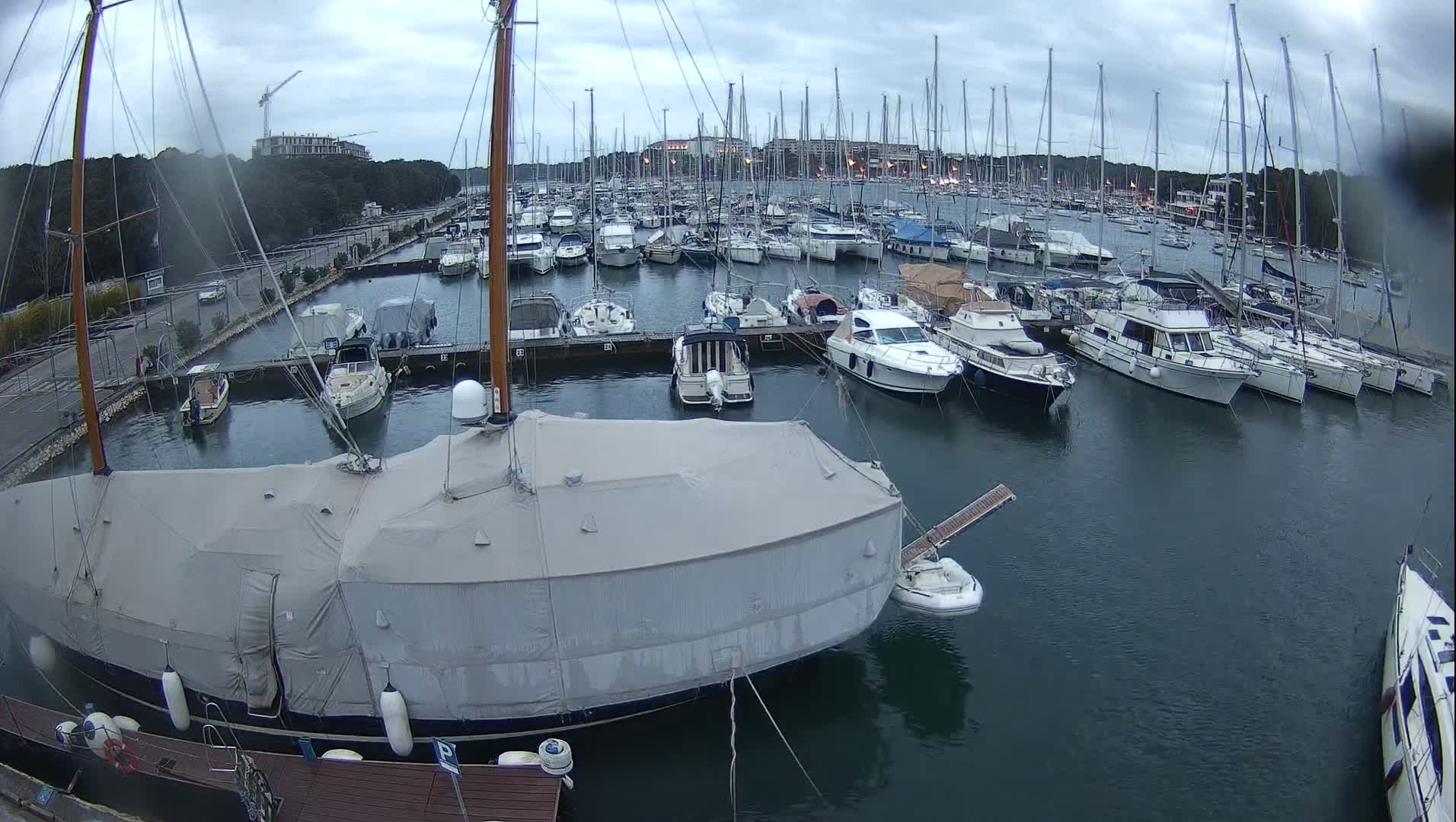 Pula, Marina Veruda South View Live Cam - Pjescana Uvala, Pula, Istria, Croatia