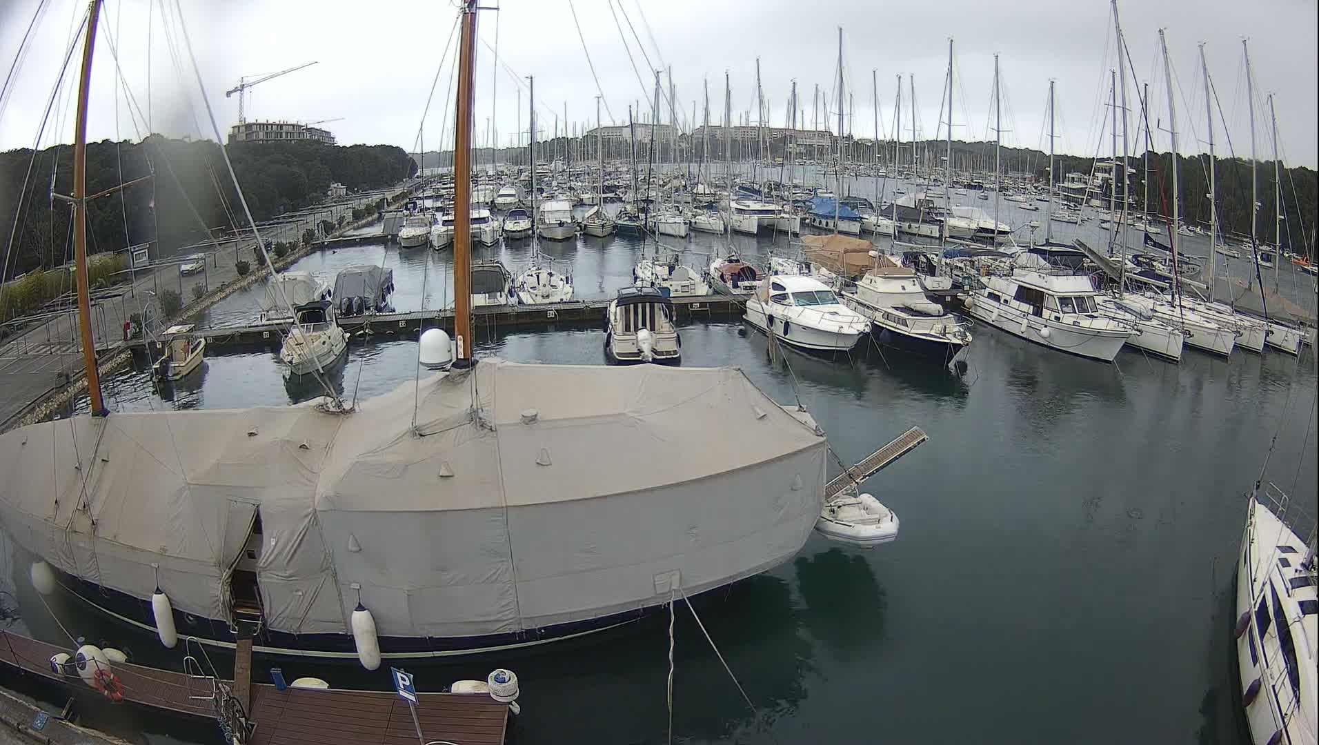 Pula, Marina Veruda South View Live Cam - Pjescana Uvala, Pula, Istria, Croatia