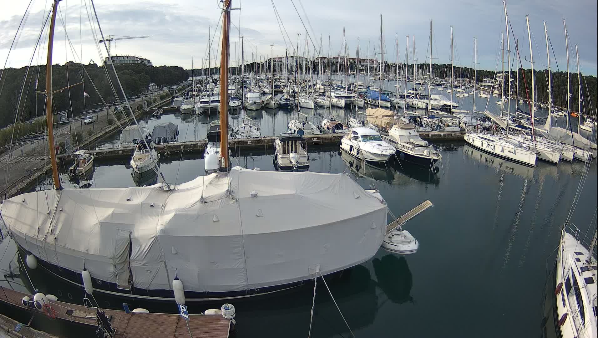 Pula, Marina Veruda South View Live Cam - Pjescana Uvala, Pula, Istria, Croatia