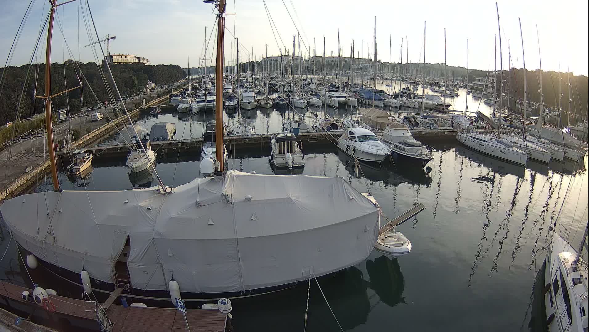 Pula, Marina Veruda South View Live Cam - Pjescana Uvala, Pula, Istria, Croatia