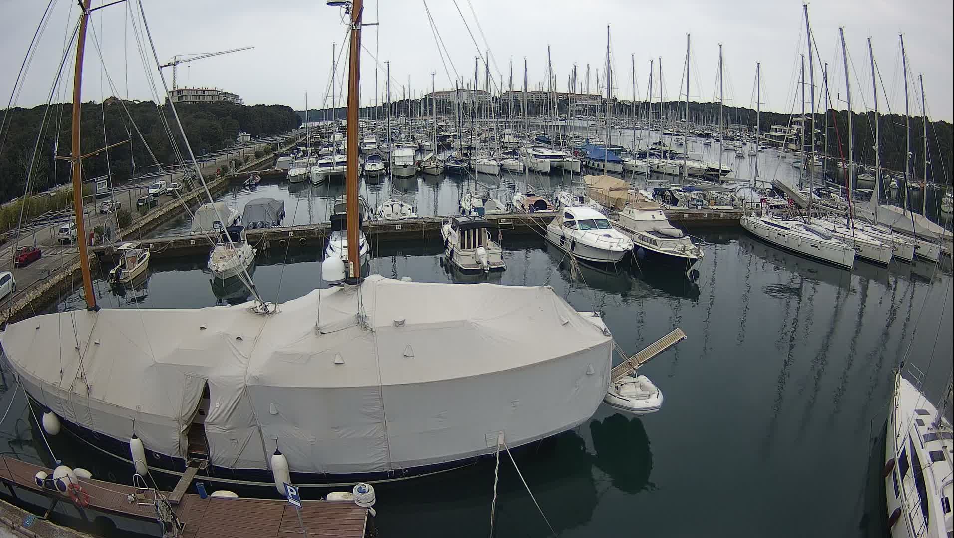 Pula, Marina Veruda South View Live Cam - Pjescana Uvala, Pula, Istria, Croatia