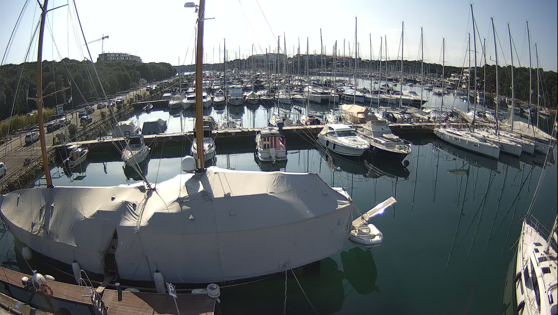 Pula, Marina Veruda South View Live Cam - Pjescana Uvala, Pula, Istria, Croatia