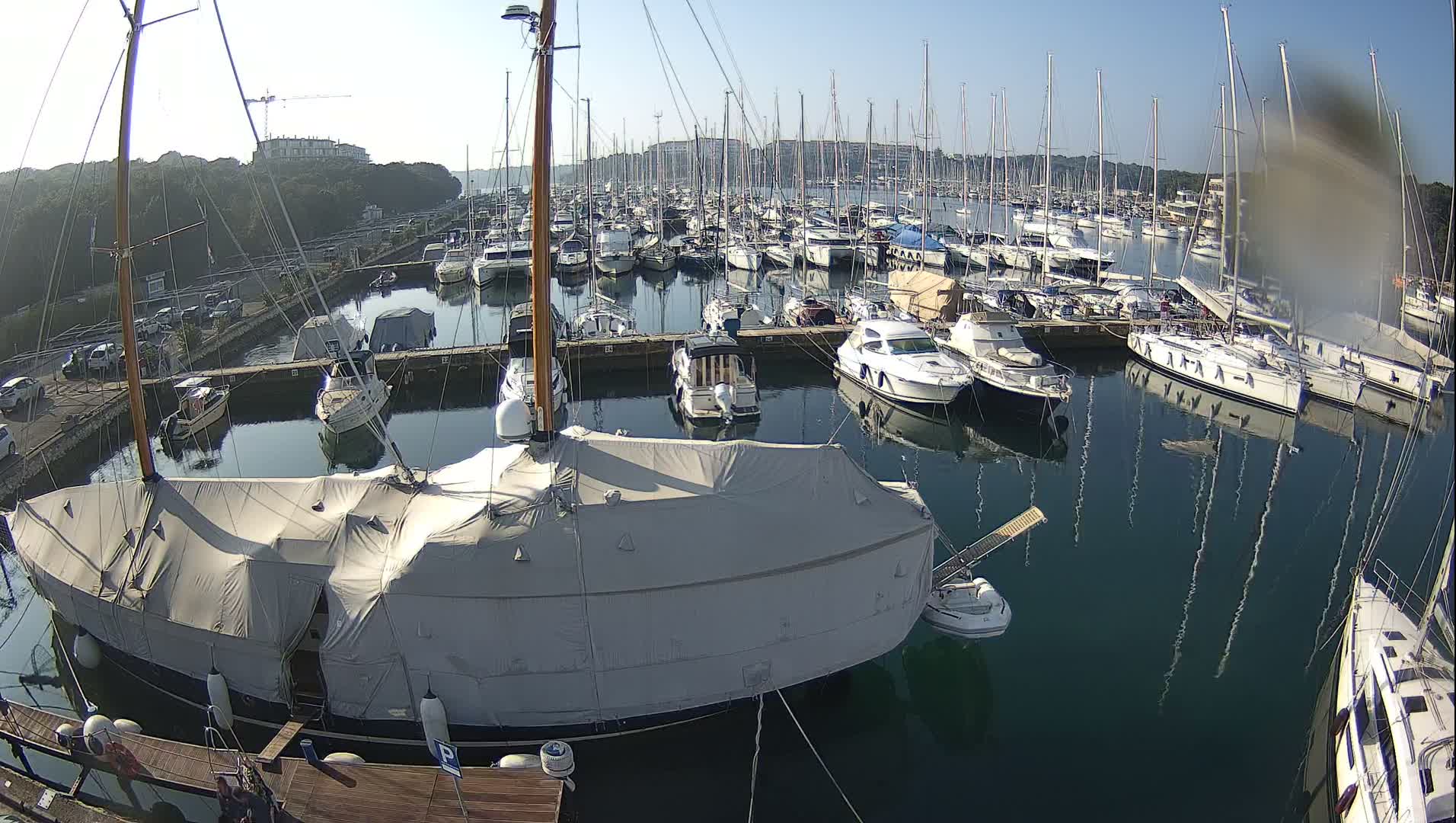 Pula, Marina Veruda South View Live Cam - Pjescana Uvala, Pula, Istria, Croatia