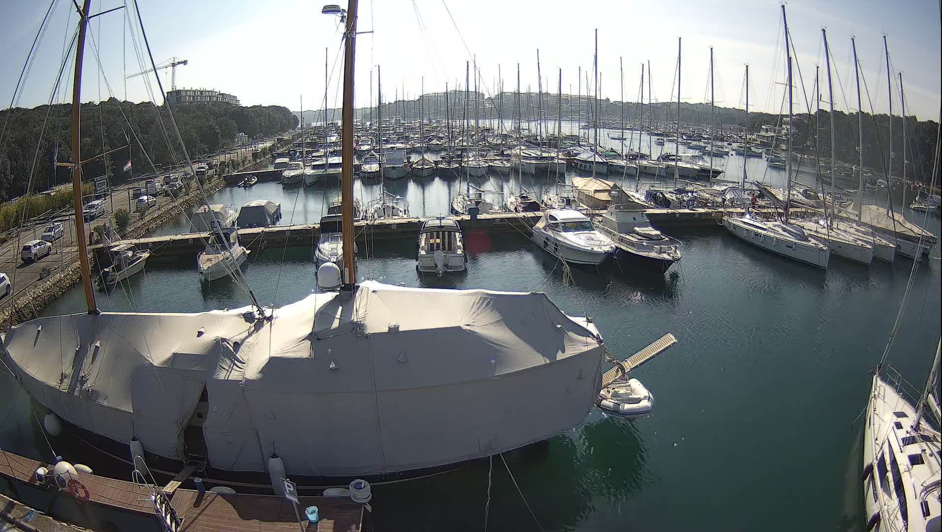 Pula, Marina Veruda South View Live Cam - Pjescana Uvala, Pula, Istria, Croatia