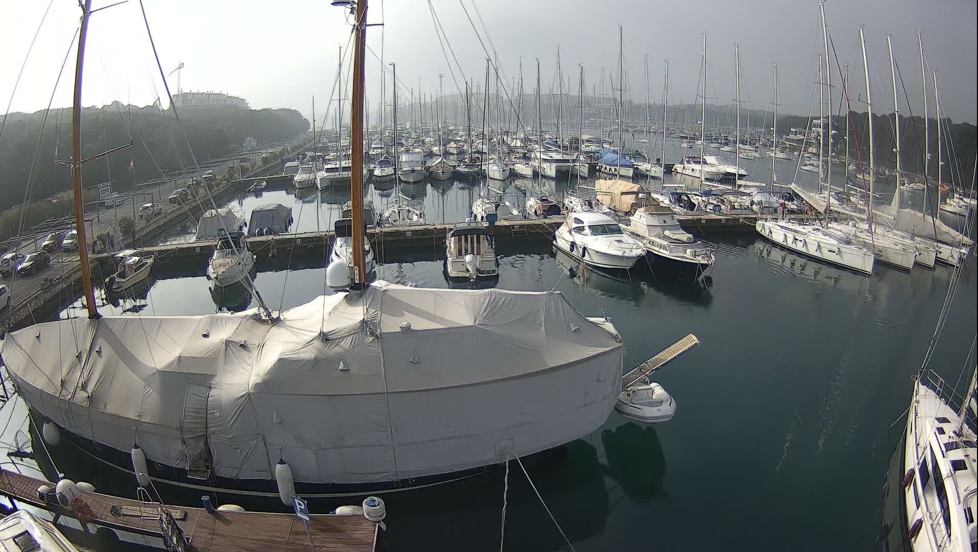 Pula, Marina Veruda South View Live Cam - Pjescana Uvala, Pula, Istria, Croatia
