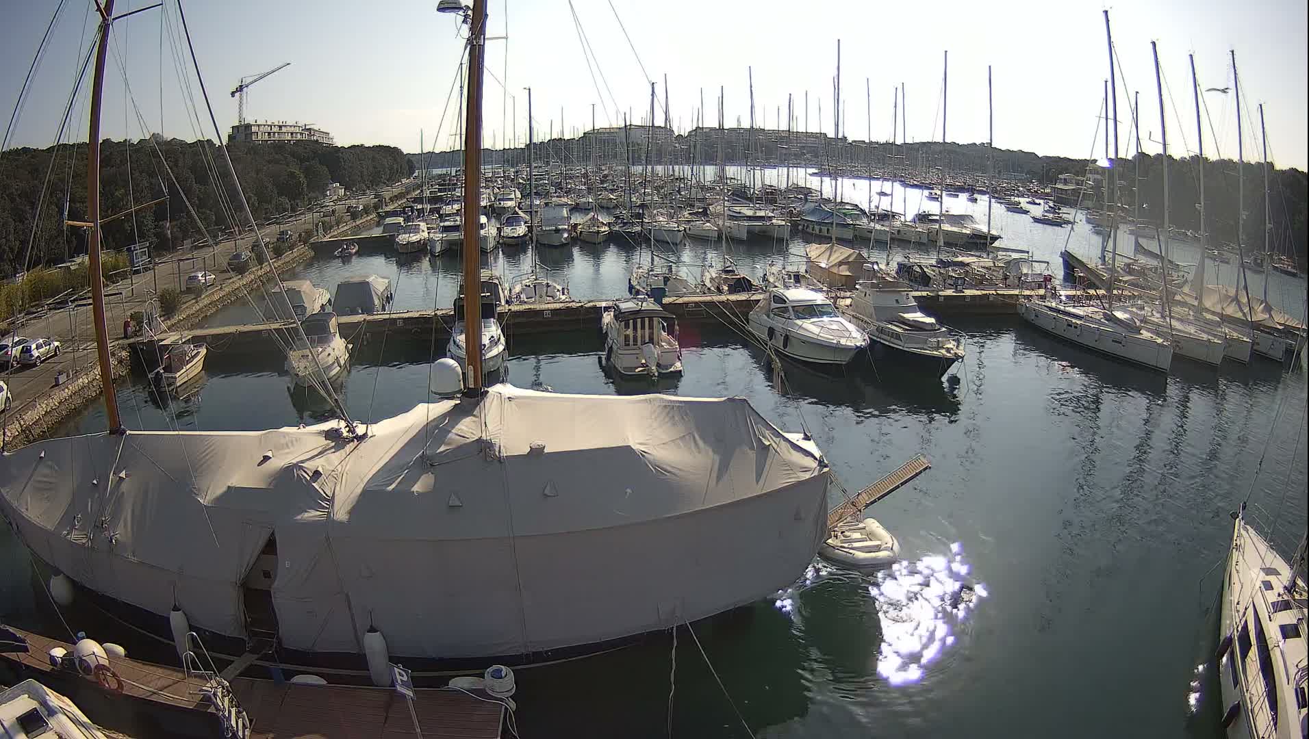 Pula, Marina Veruda South View Live Cam - Pjescana Uvala, Pula, Istria, Croatia
