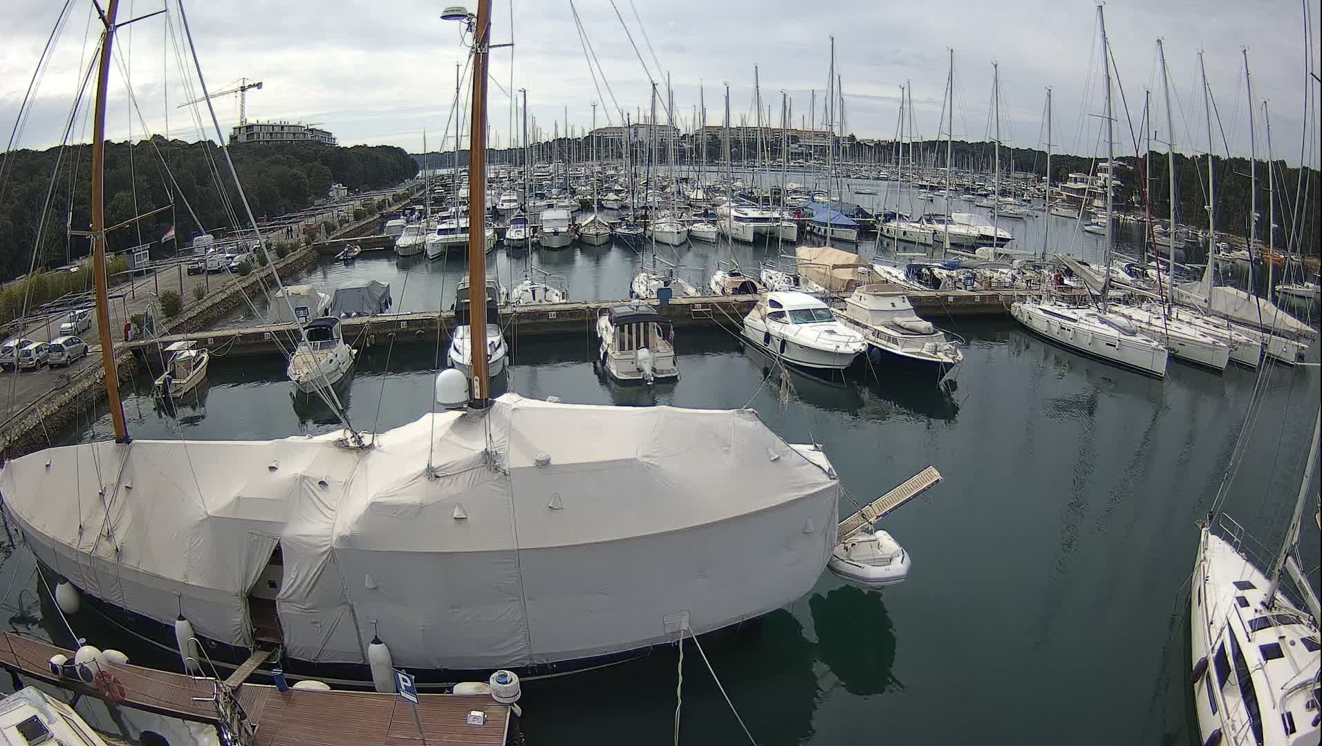 Pula, Marina Veruda South View Live Cam - Pjescana Uvala, Pula, Istria, Croatia
