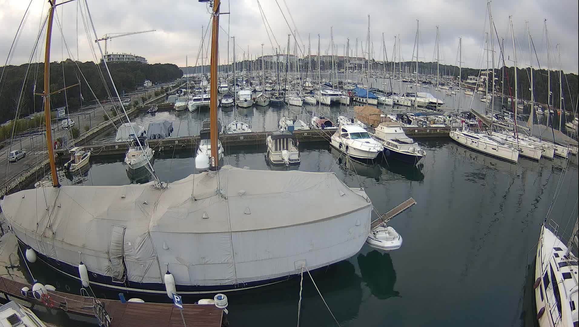 Pula, Marina Veruda South View Live Cam - Pjescana Uvala, Pula, Istria, Croatia