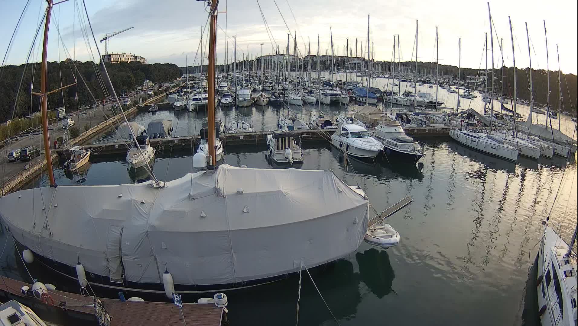 Pula, Marina Veruda South View Live Cam - Pjescana Uvala, Pula, Istria, Croatia