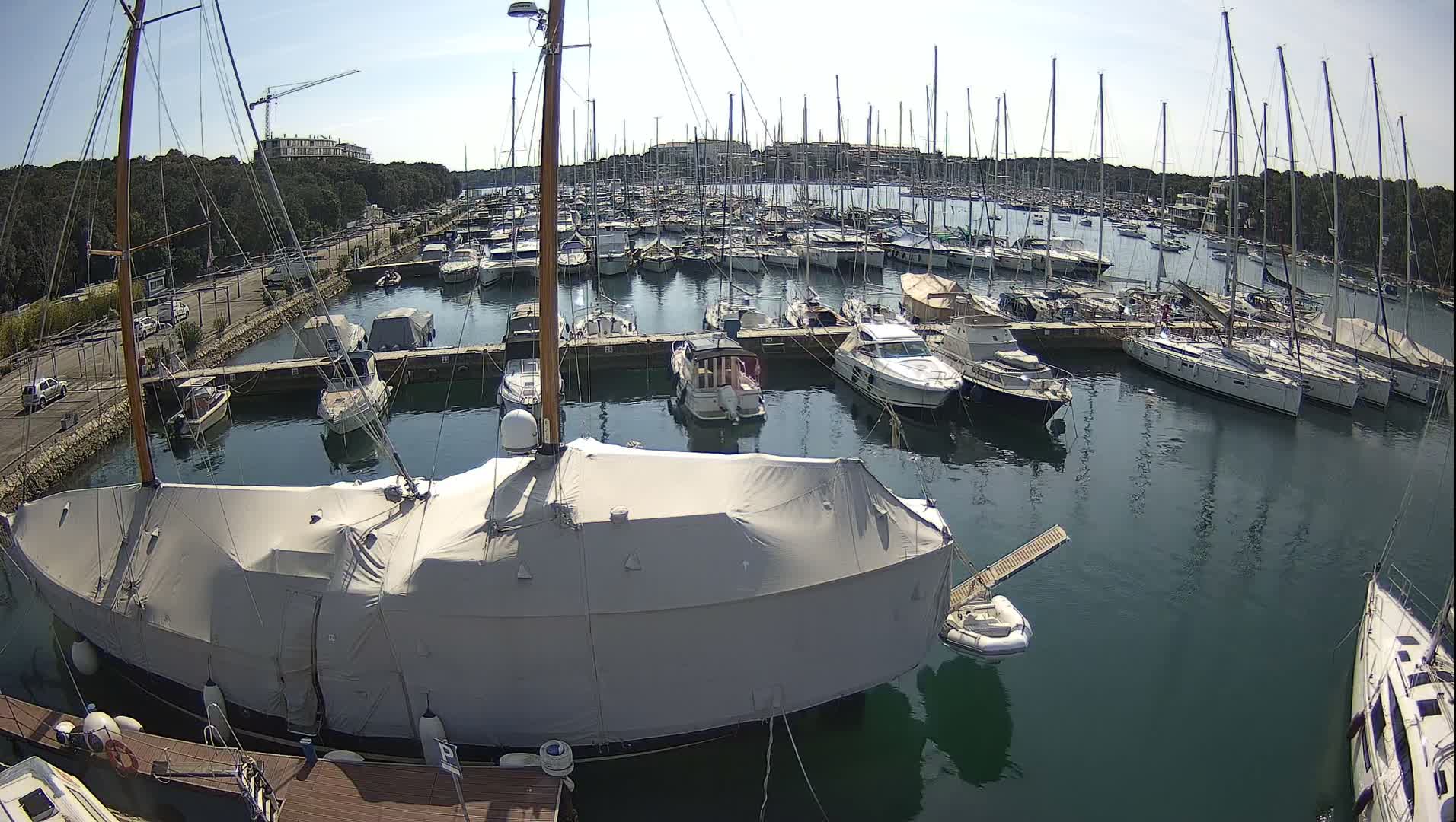 Pula, Marina Veruda South View Live Cam - Pjescana Uvala, Pula, Istria, Croatia