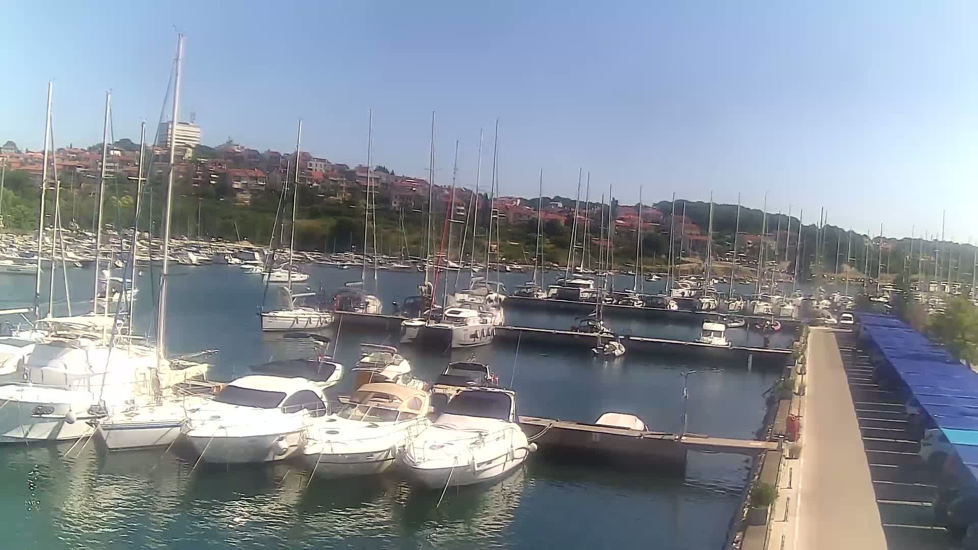Pula, Marina Veruda North View Live Cam - Pjescana Uvala, Pula, Istria, Croatia