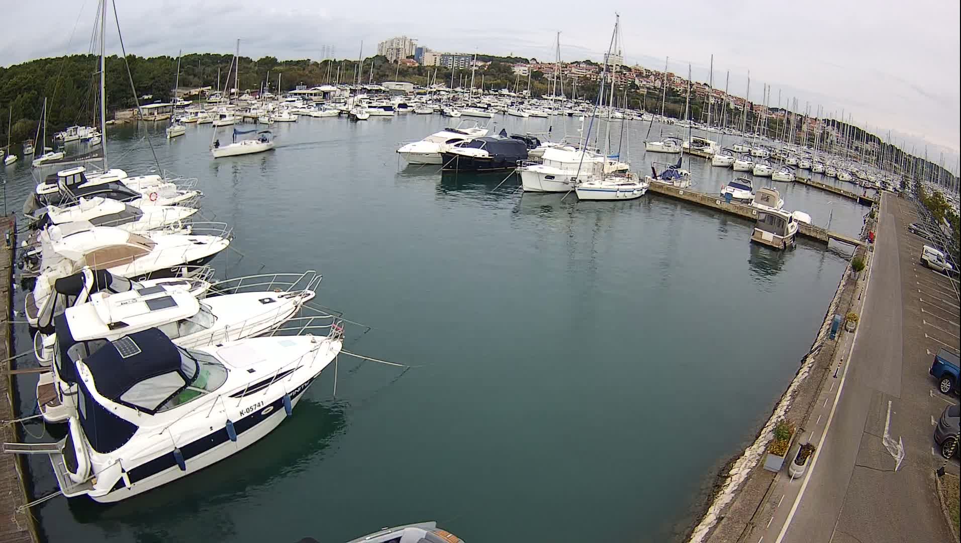 Pula, Marina Veruda North View Live Cam - Pjescana Uvala, Pula, Istria, Croatia