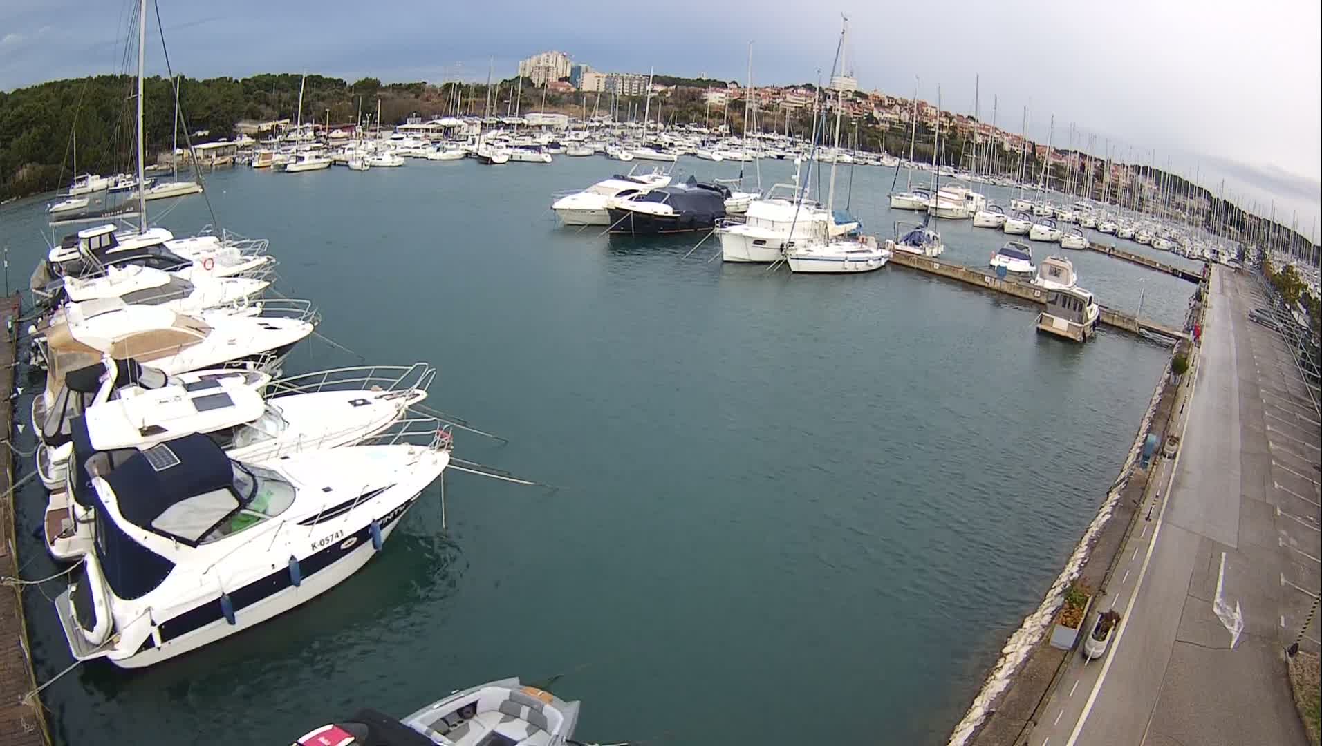 Pula, Marina Veruda North View Live Cam - Pjescana Uvala, Pula, Istria, Croatia