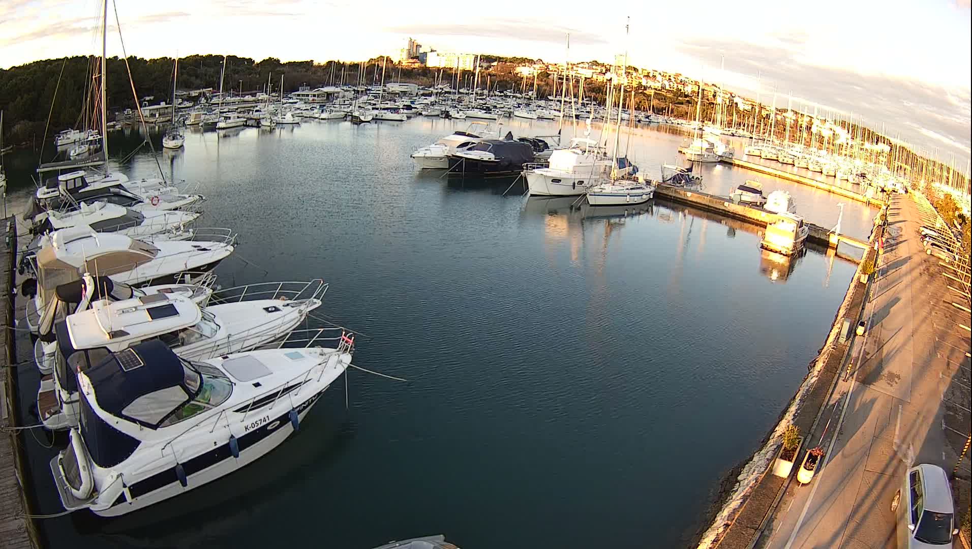 Pula, Marina Veruda North View Live Cam - Pjescana Uvala, Pula, Istria, Croatia