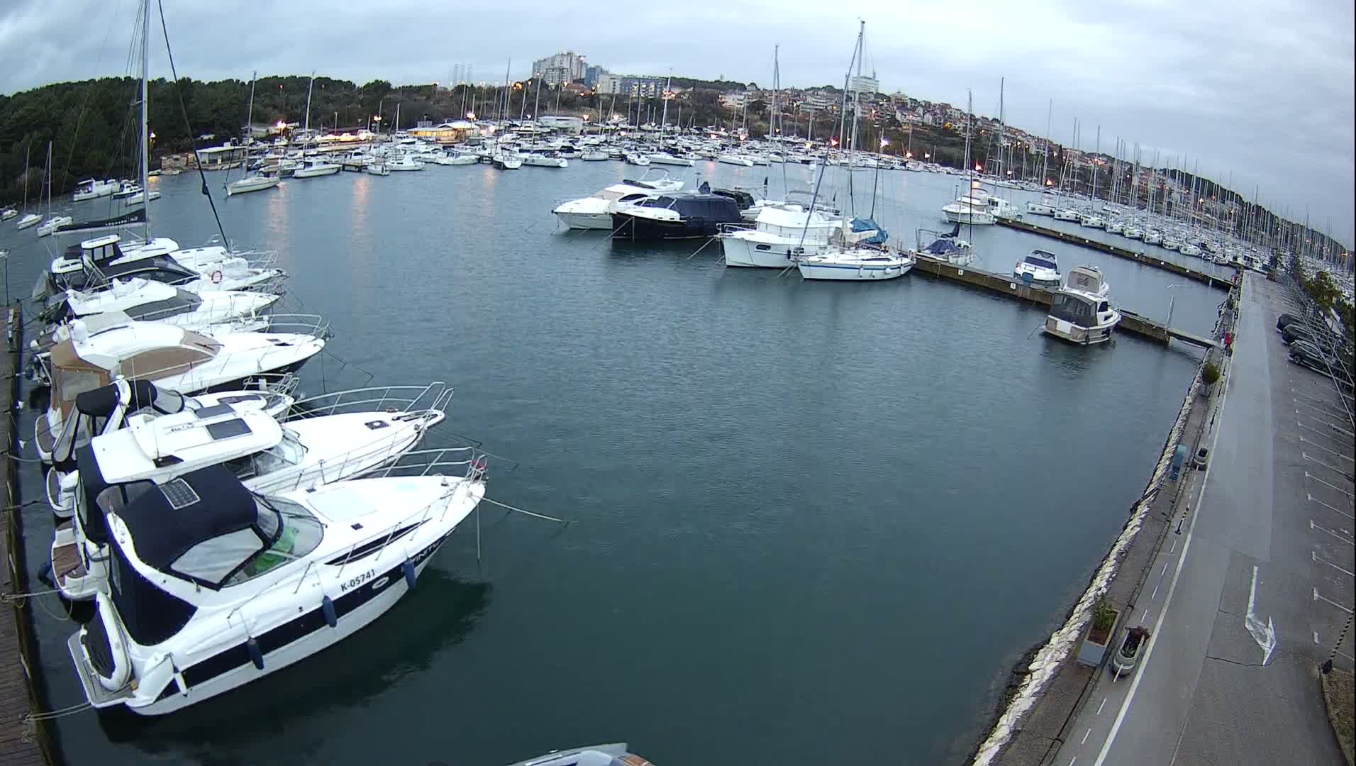 Pula, Marina Veruda North View Live Cam - Pjescana Uvala, Pula, Istria, Croatia