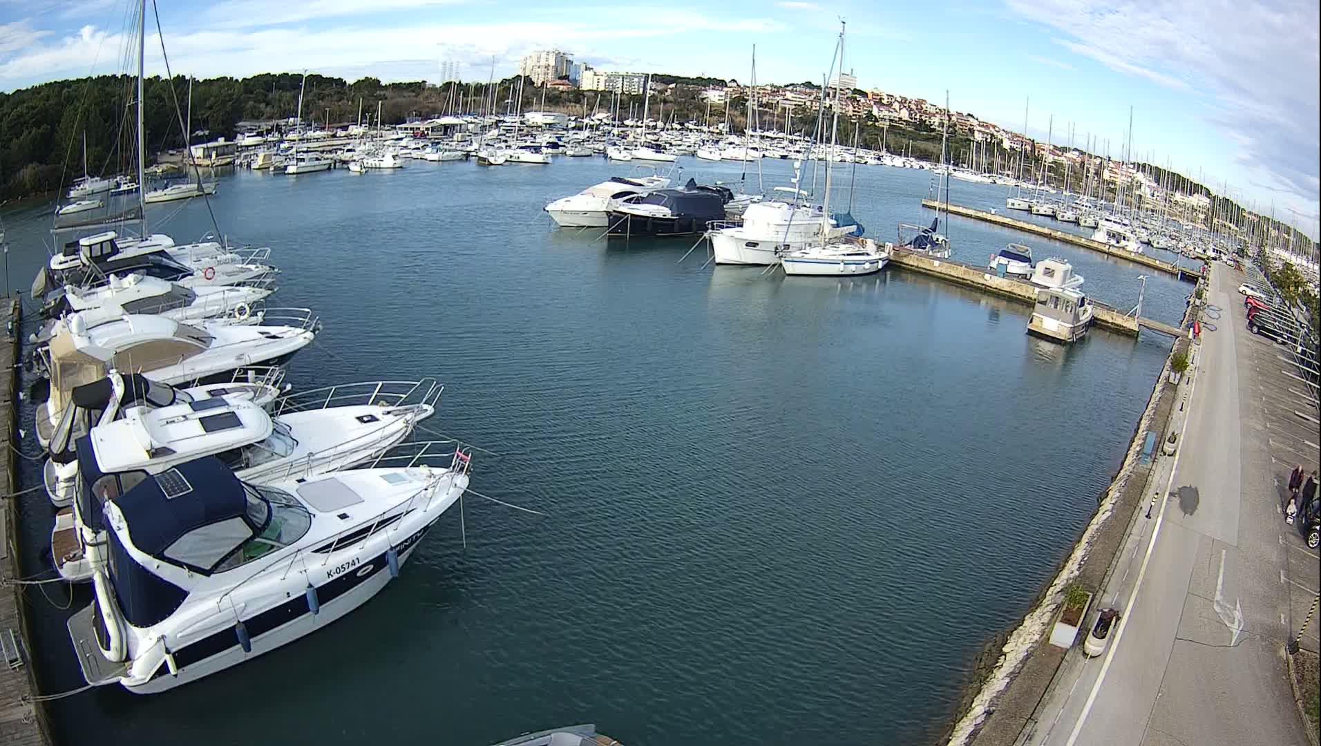 Pula, Marina Veruda North View Live Cam - Pjescana Uvala, Pula, Istria, Croatia