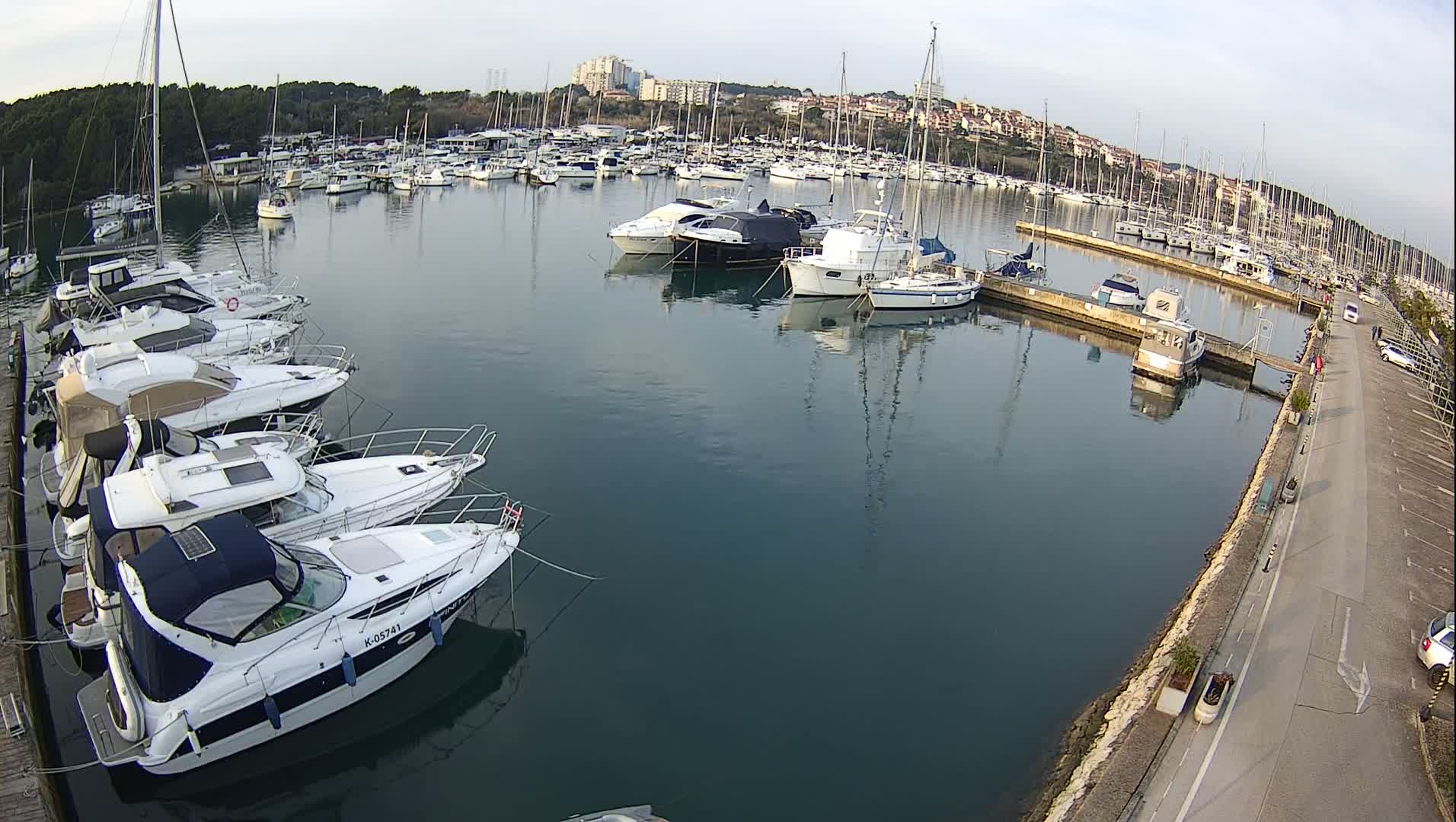 Pula, Marina Veruda North View Live Cam - Pjescana Uvala, Pula, Istria, Croatia