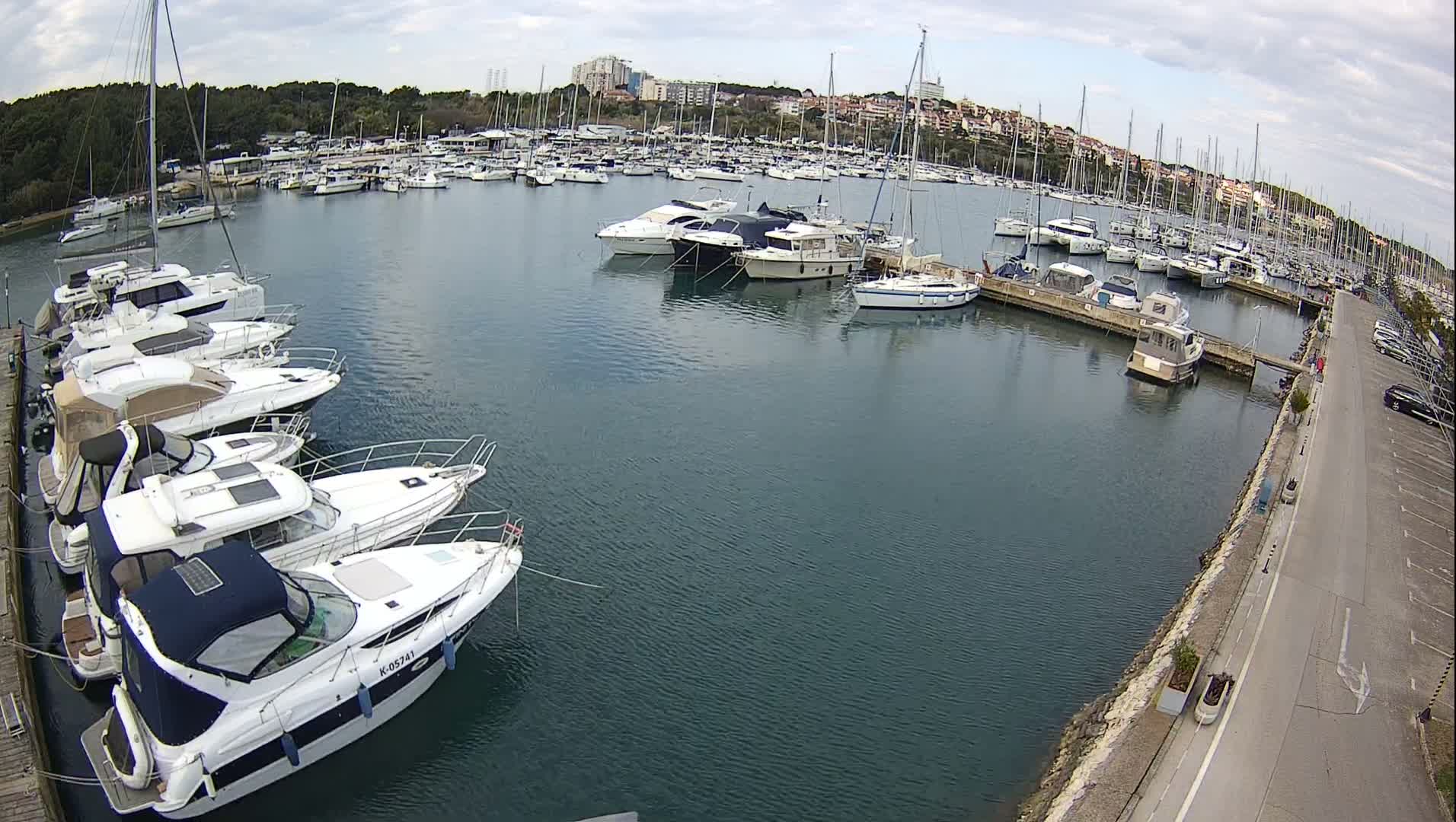 Pula, Marina Veruda North View Live Cam - Pjescana Uvala, Pula, Istria, Croatia