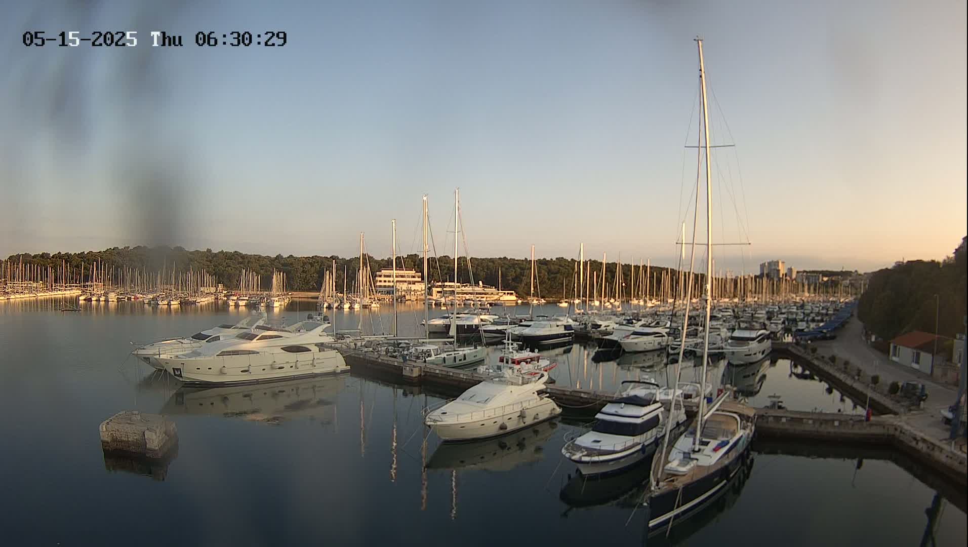 Pula, Marina Veruda East View Live Cam - Pjescana Uvala, Pula, Istria, Croatia
