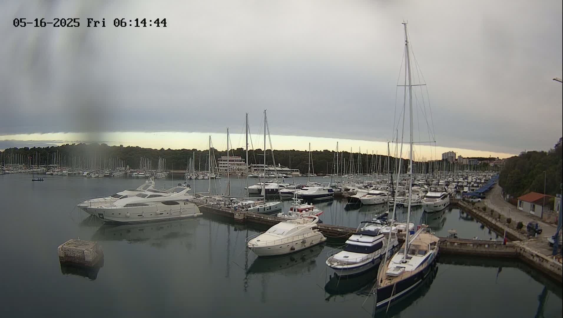 Pula, Marina Veruda East View Live Cam - Pjescana Uvala, Pula, Istria, Croatia