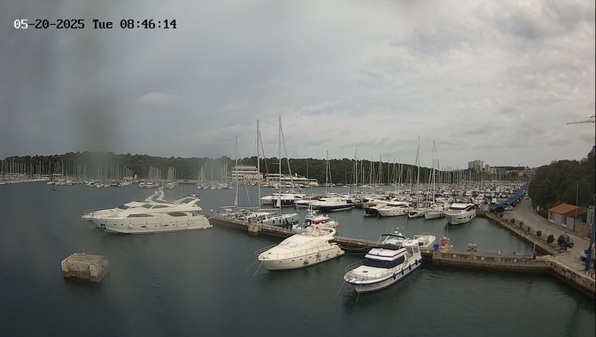 Pula, Marina Veruda East View Live Cam - Pjescana Uvala, Pula, Istria, Croatia