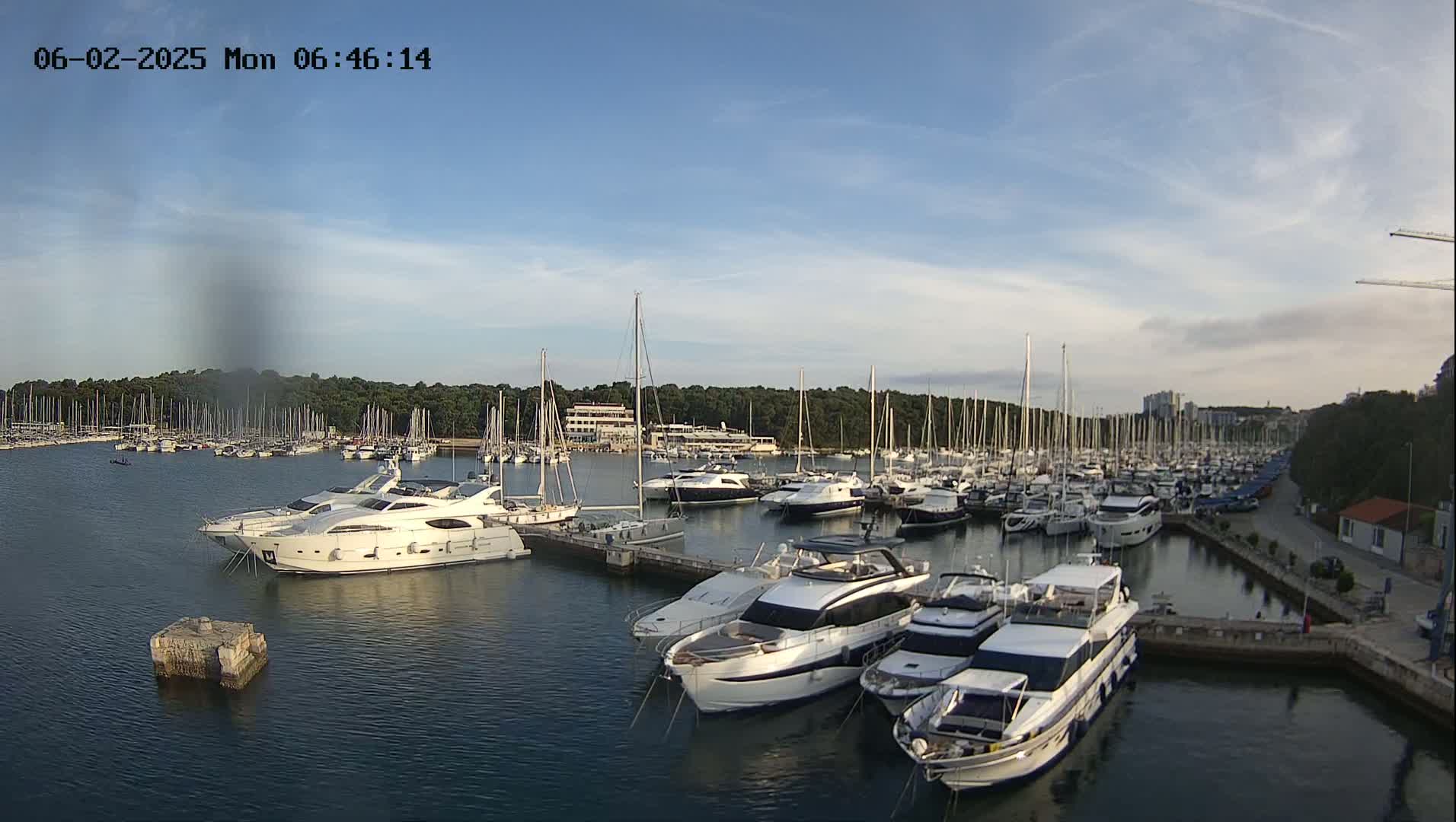 Pula, Marina Veruda East View Live Cam - Pjescana Uvala, Pula, Istria, Croatia