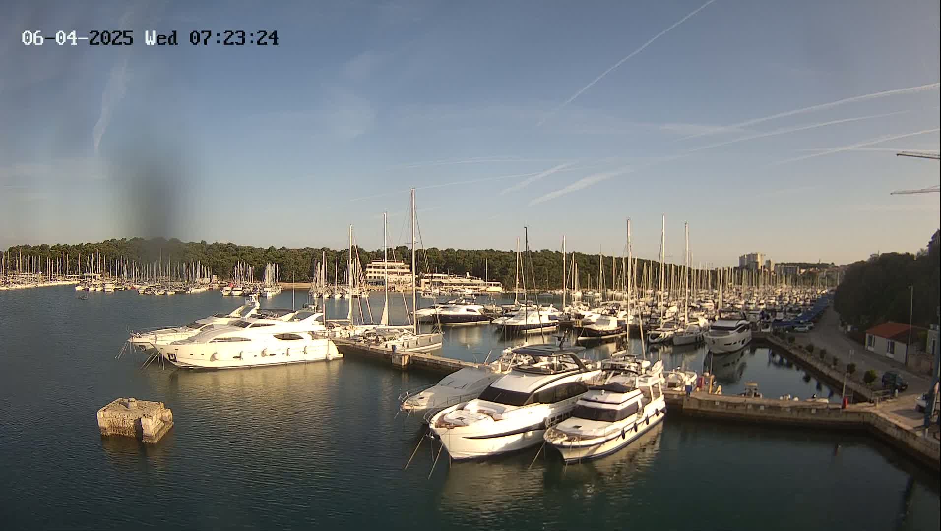 Pula, Marina Veruda East View Live Cam - Pjescana Uvala, Pula, Istria, Croatia