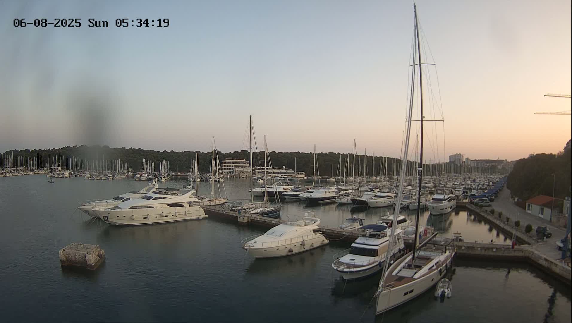 Pula, Marina Veruda East View Live Cam - Pjescana Uvala, Pula, Istria, Croatia