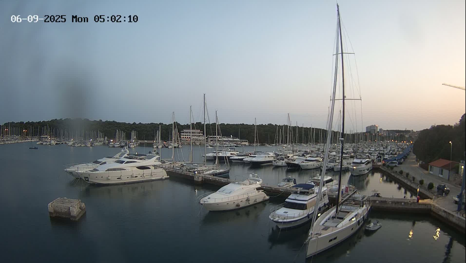 Pula, Marina Veruda East View Live Cam - Pjescana Uvala, Pula, Istria, Croatia