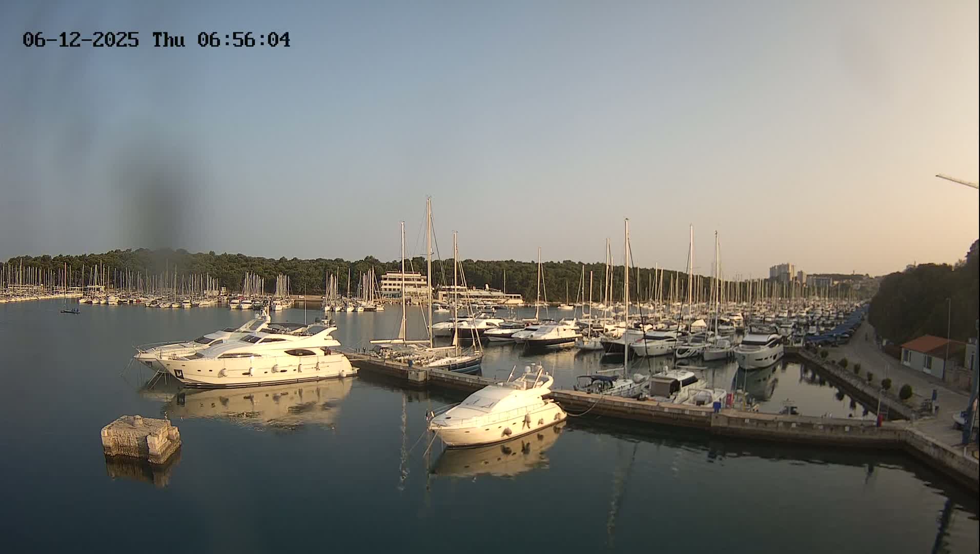 Pula, Marina Veruda East View Live Cam - Pjescana Uvala, Pula, Istria, Croatia