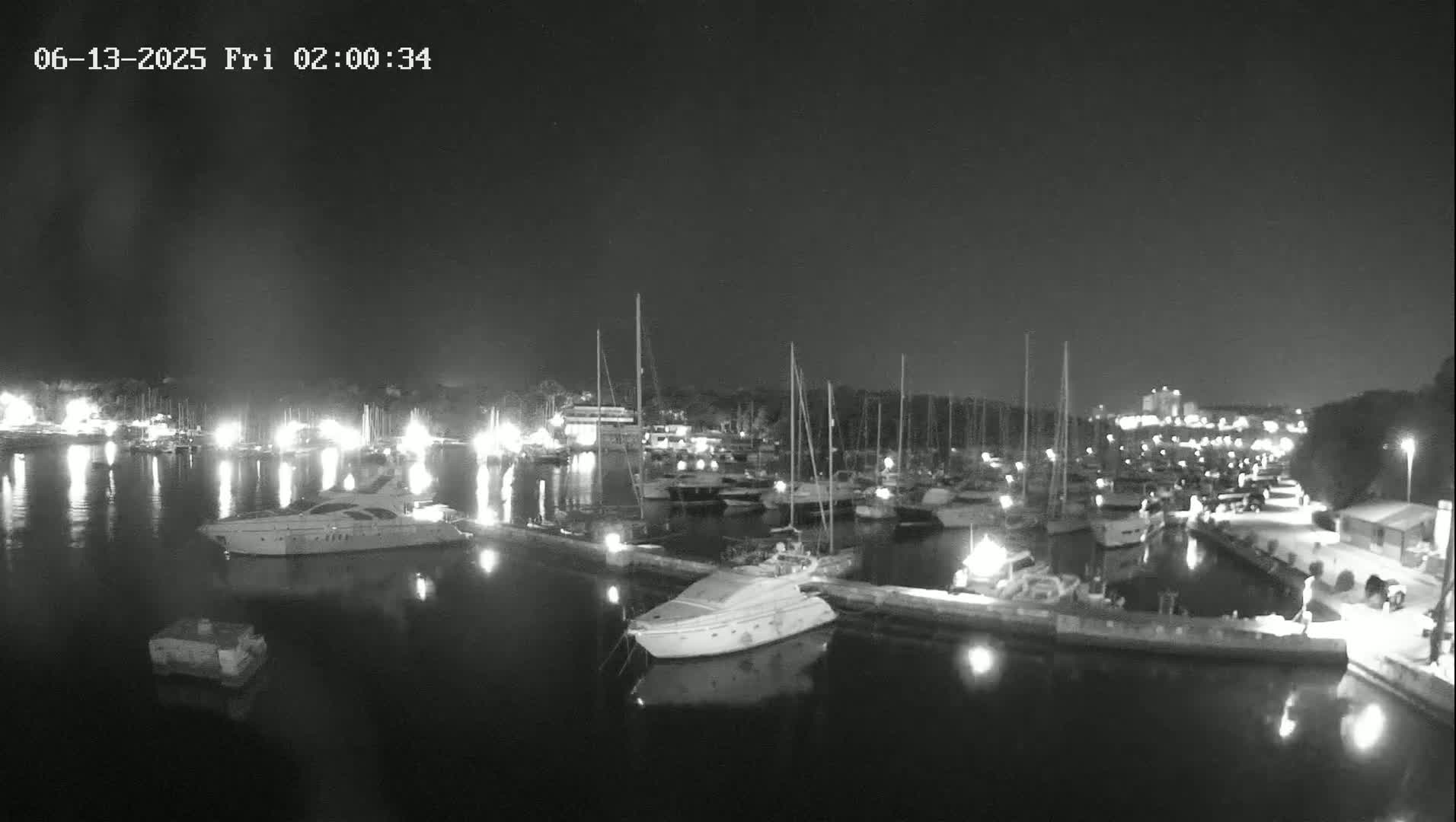 Pula, Marina Veruda East View Live Cam - Pjescana Uvala, Pula, Istria, Croatia