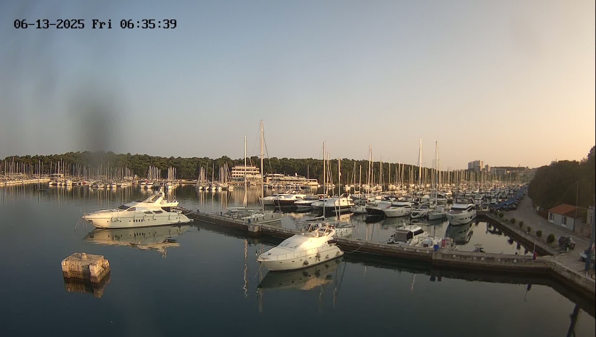 Pula, Marina Veruda East View Live Cam - Pjescana Uvala, Pula, Istria, Croatia