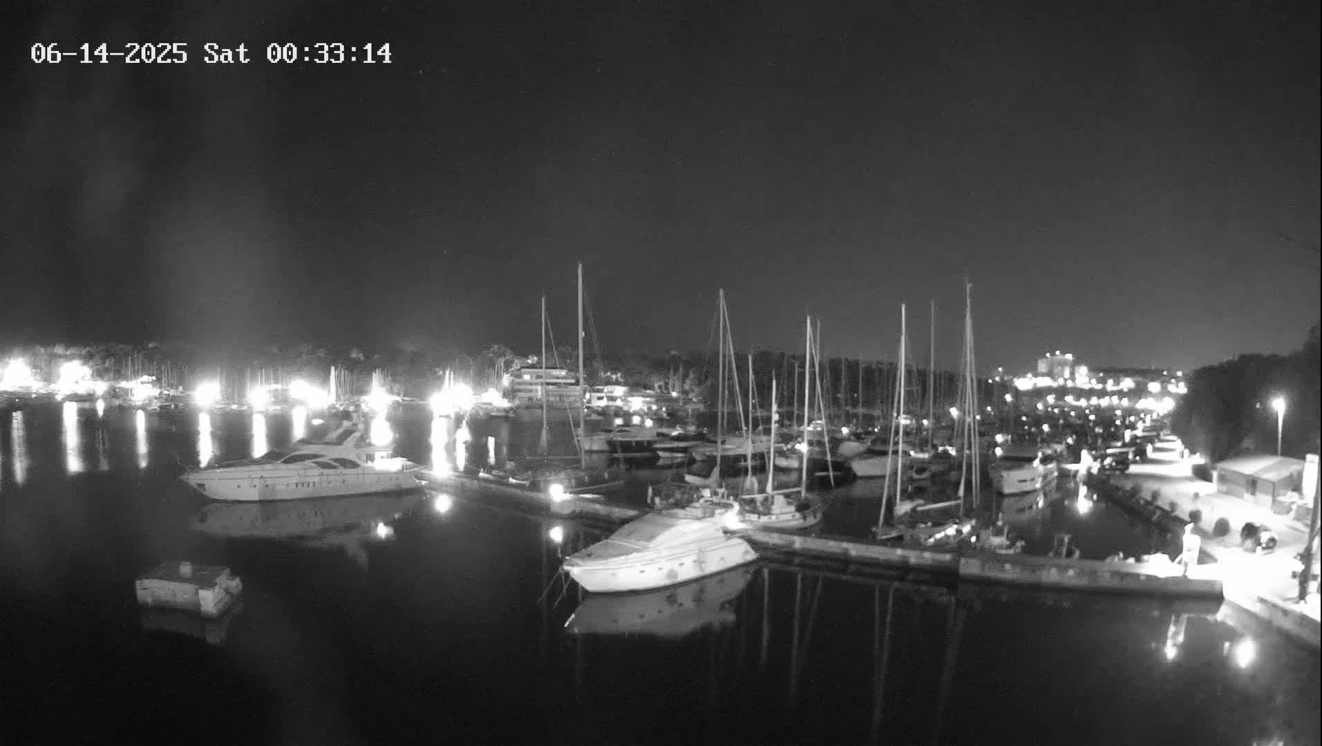 Pula, Marina Veruda East View Live Cam - Pjescana Uvala, Pula, Istria, Croatia