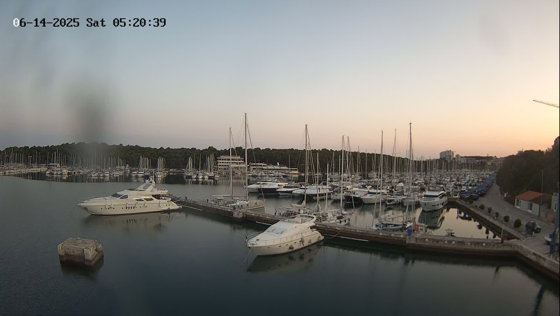 Pula, Marina Veruda East View Live Cam - Pjescana Uvala, Pula, Istria, Croatia