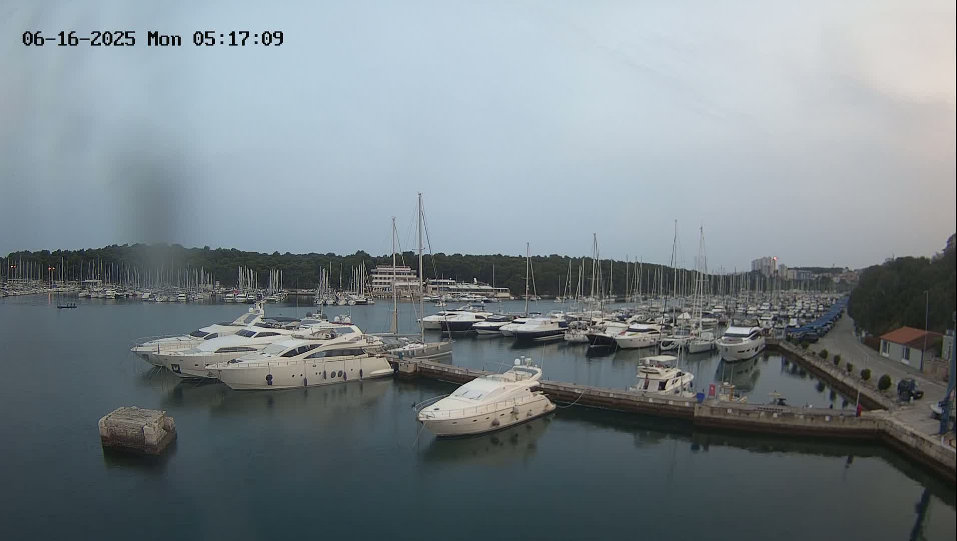 Pula, Marina Veruda East View Live Cam - Pjescana Uvala, Pula, Istria, Croatia