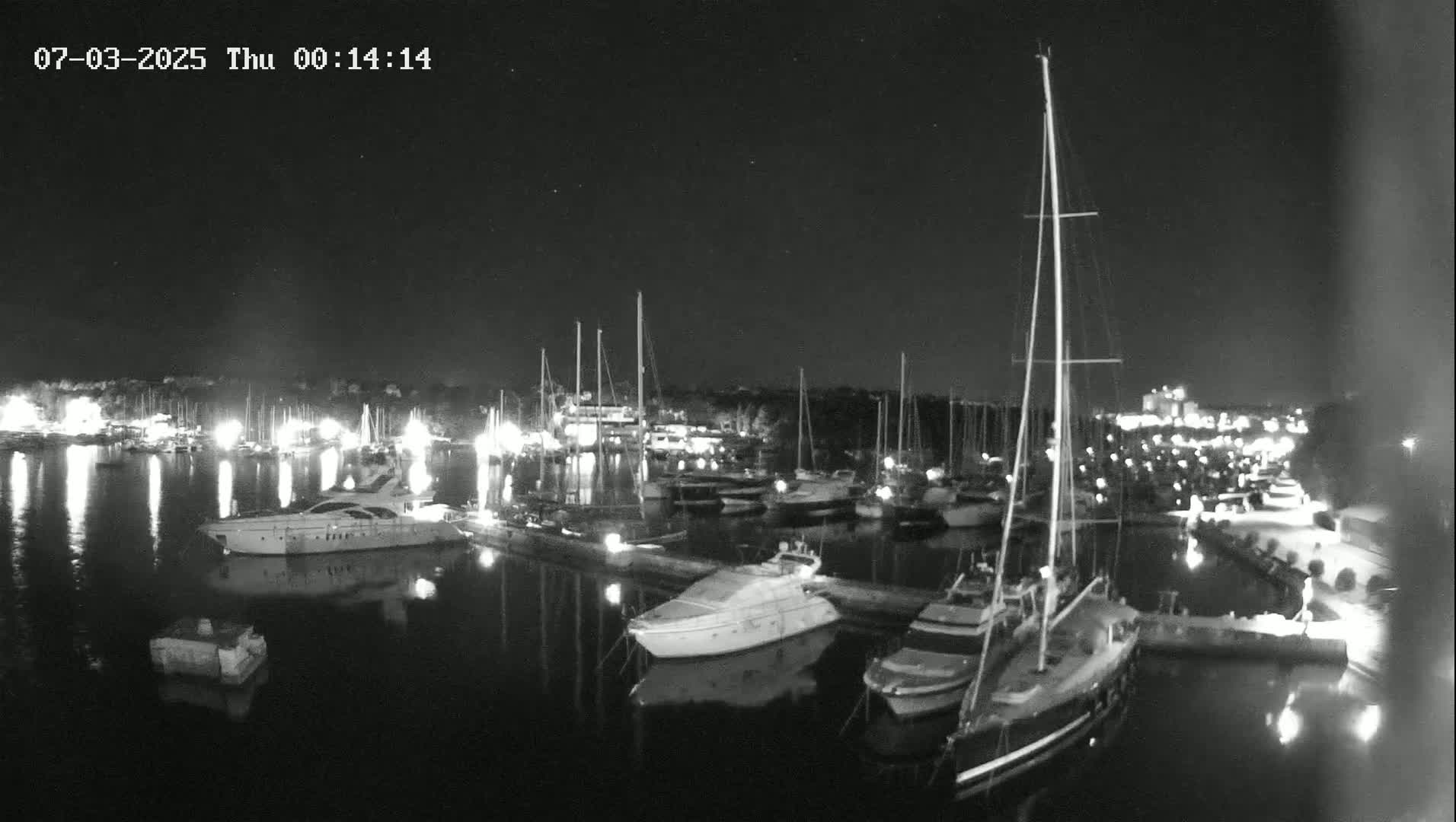 Pula, Marina Veruda East View Live Cam - Pjescana Uvala, Pula, Istria, Croatia