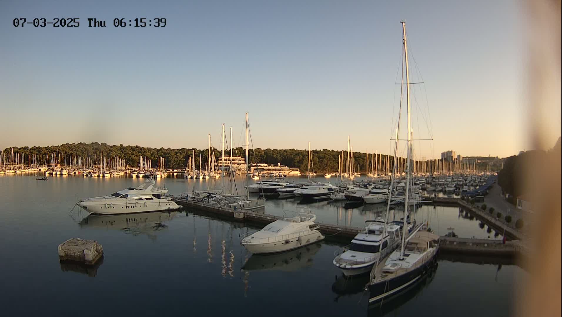 Pula, Marina Veruda East View Live Cam - Pjescana Uvala, Pula, Istria, Croatia