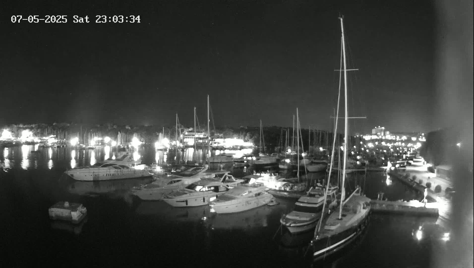Pula, Marina Veruda East View Live Cam - Pjescana Uvala, Pula, Istria, Croatia
