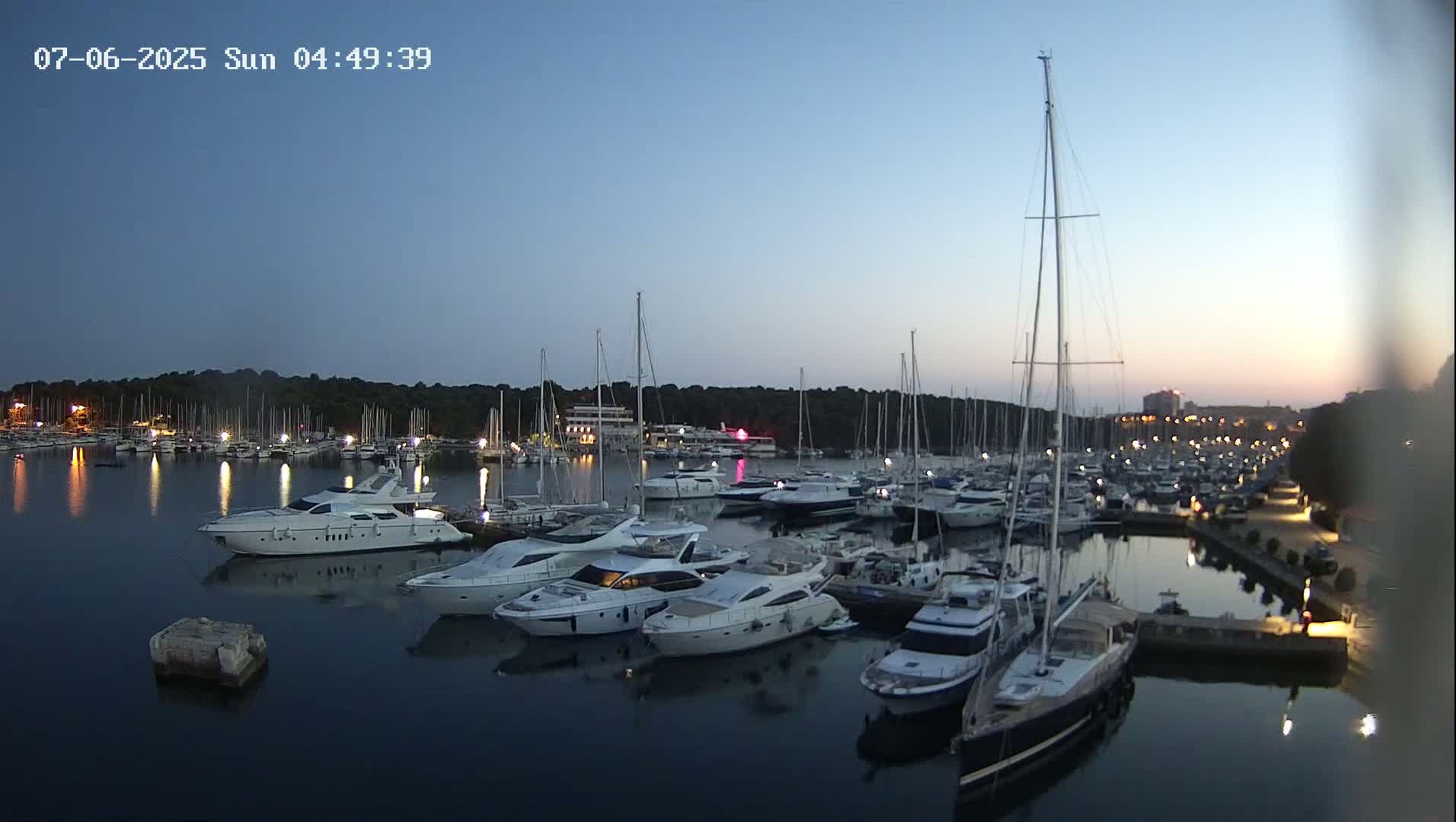 Pula, Marina Veruda East View Live Cam - Pjescana Uvala, Pula, Istria, Croatia