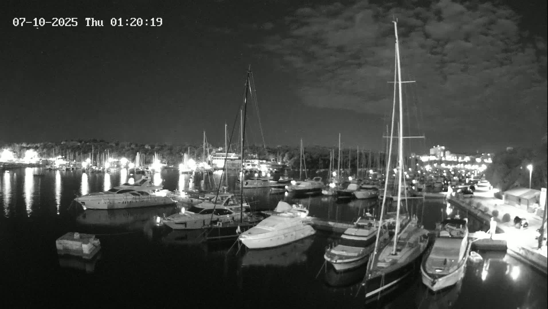 Pula, Marina Veruda East View Live Cam - Pjescana Uvala, Pula, Istria, Croatia