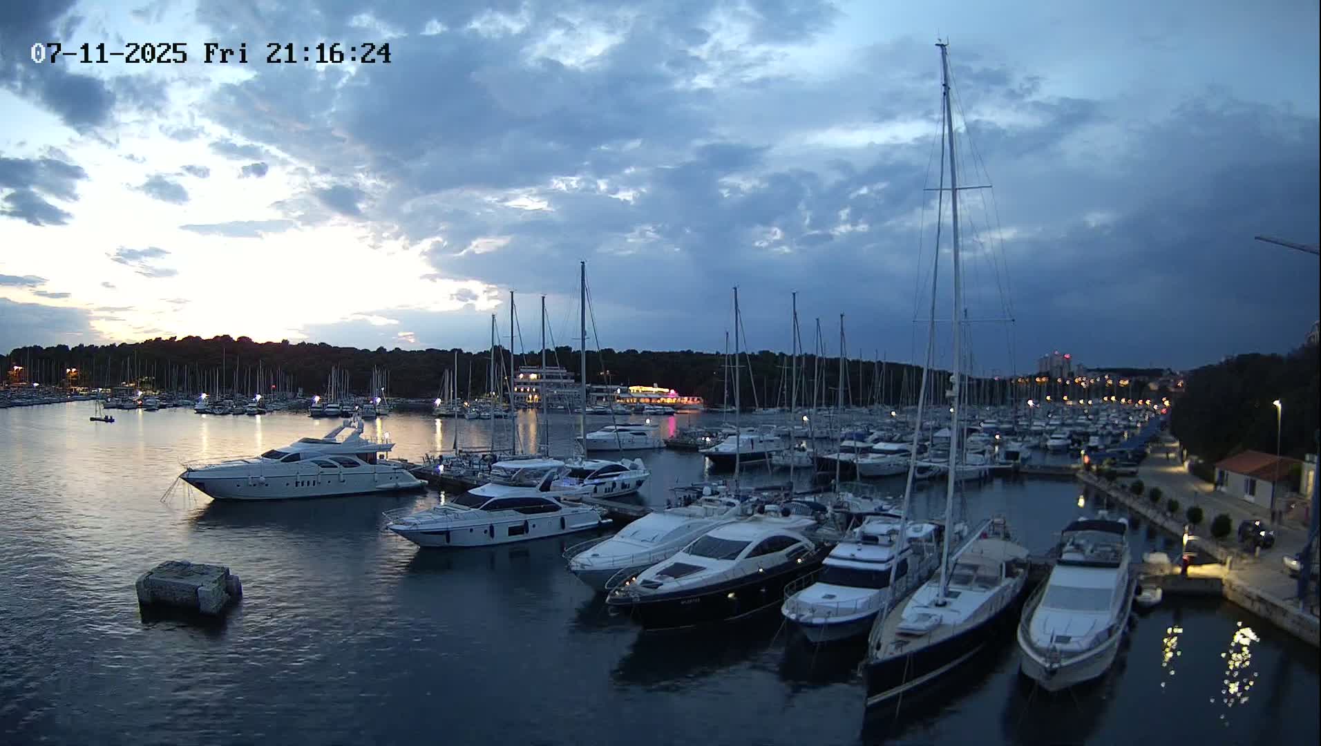 Pula, Marina Veruda East View Live Cam - Pjescana Uvala, Pula, Istria, Croatia