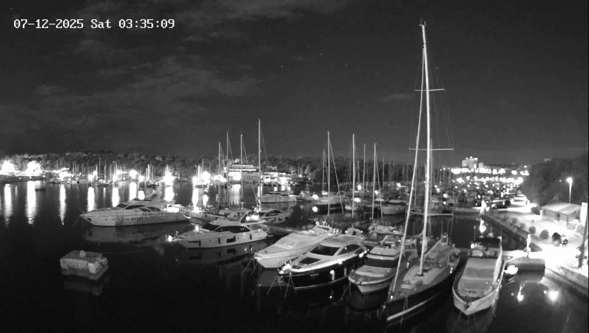 Pula, Marina Veruda East View Live Cam - Pjescana Uvala, Pula, Istria, Croatia