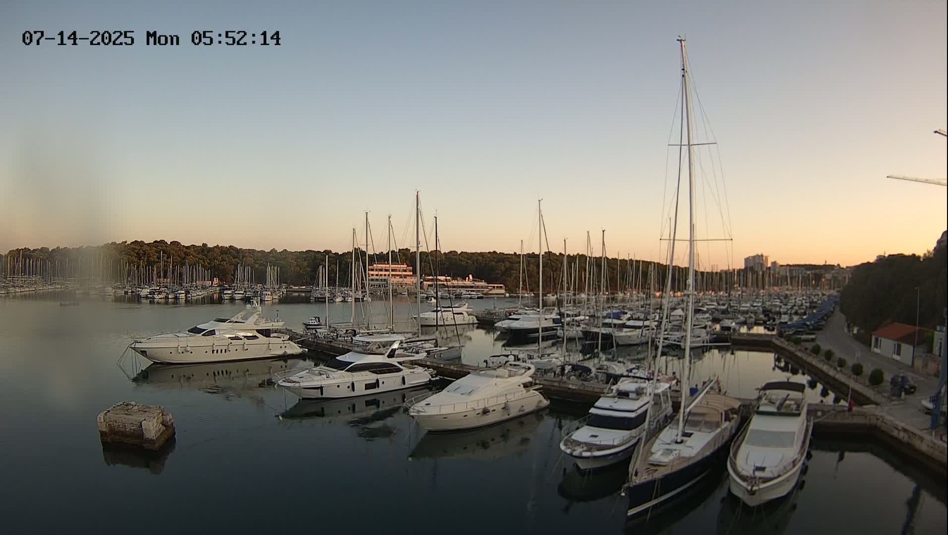 Pula, Marina Veruda East View Live Cam - Pjescana Uvala, Pula, Istria, Croatia