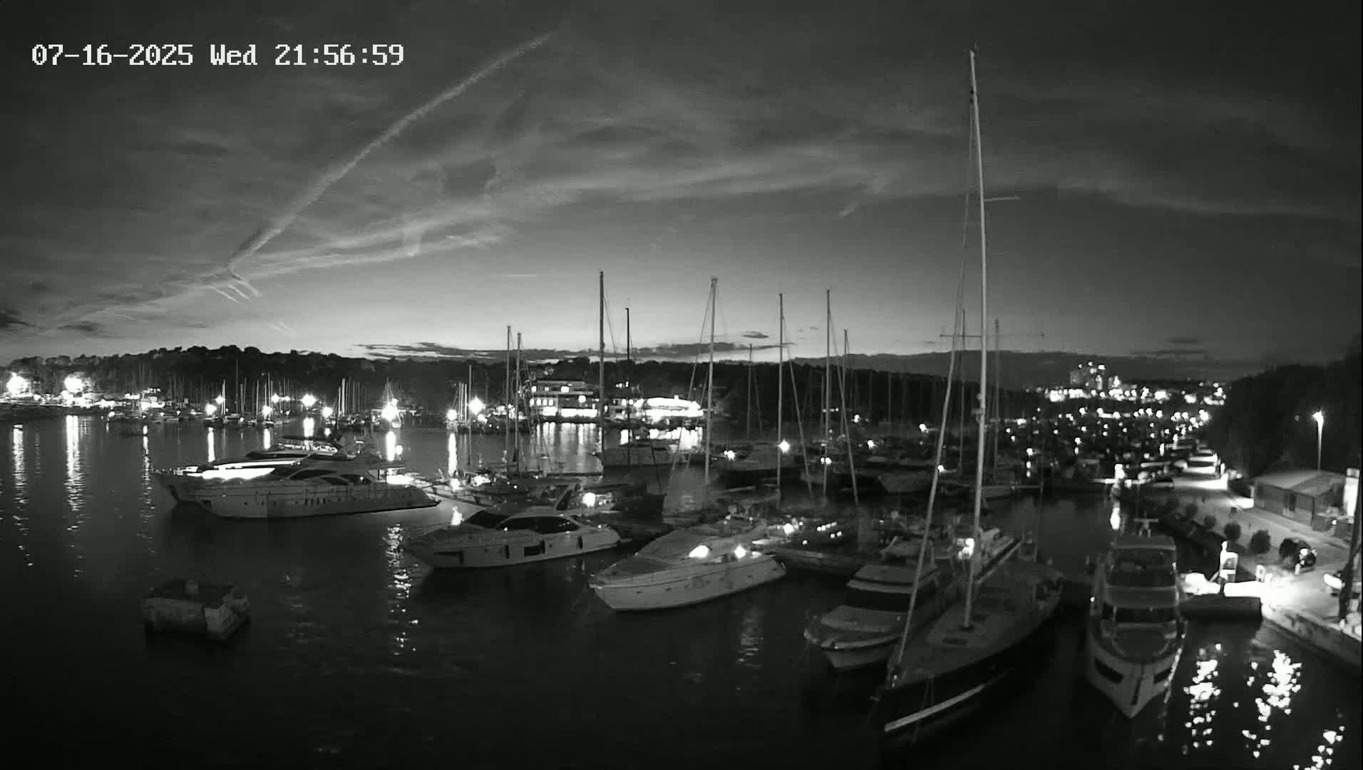 Pula, Marina Veruda East View Live Cam - Pjescana Uvala, Pula, Istria, Croatia