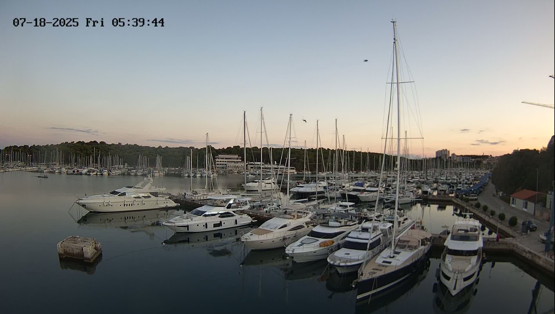 Pula, Marina Veruda East View Live Cam - Pjescana Uvala, Pula, Istria, Croatia