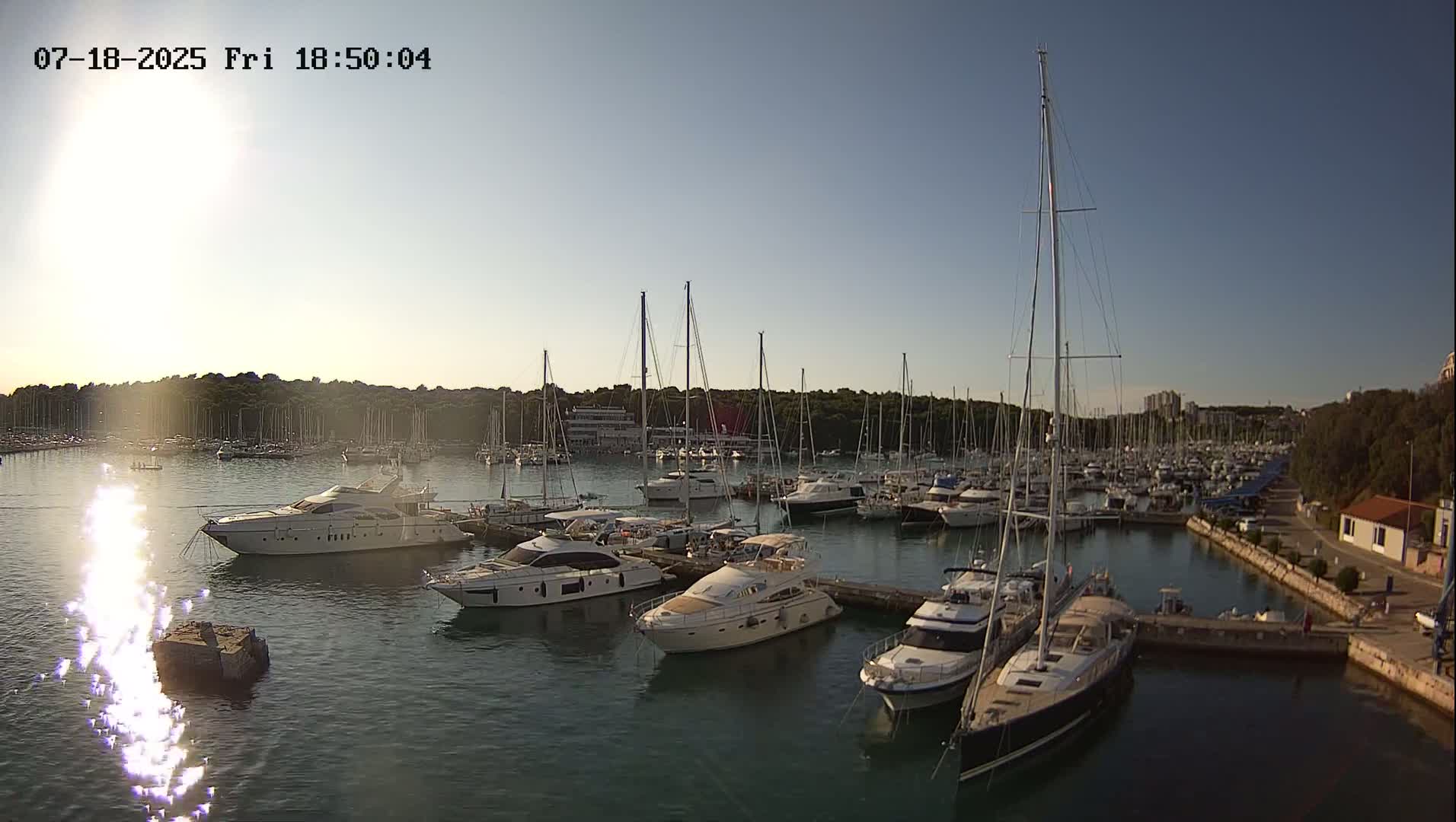 Pula, Marina Veruda East View Live Cam - Pjescana Uvala, Pula, Istria, Croatia