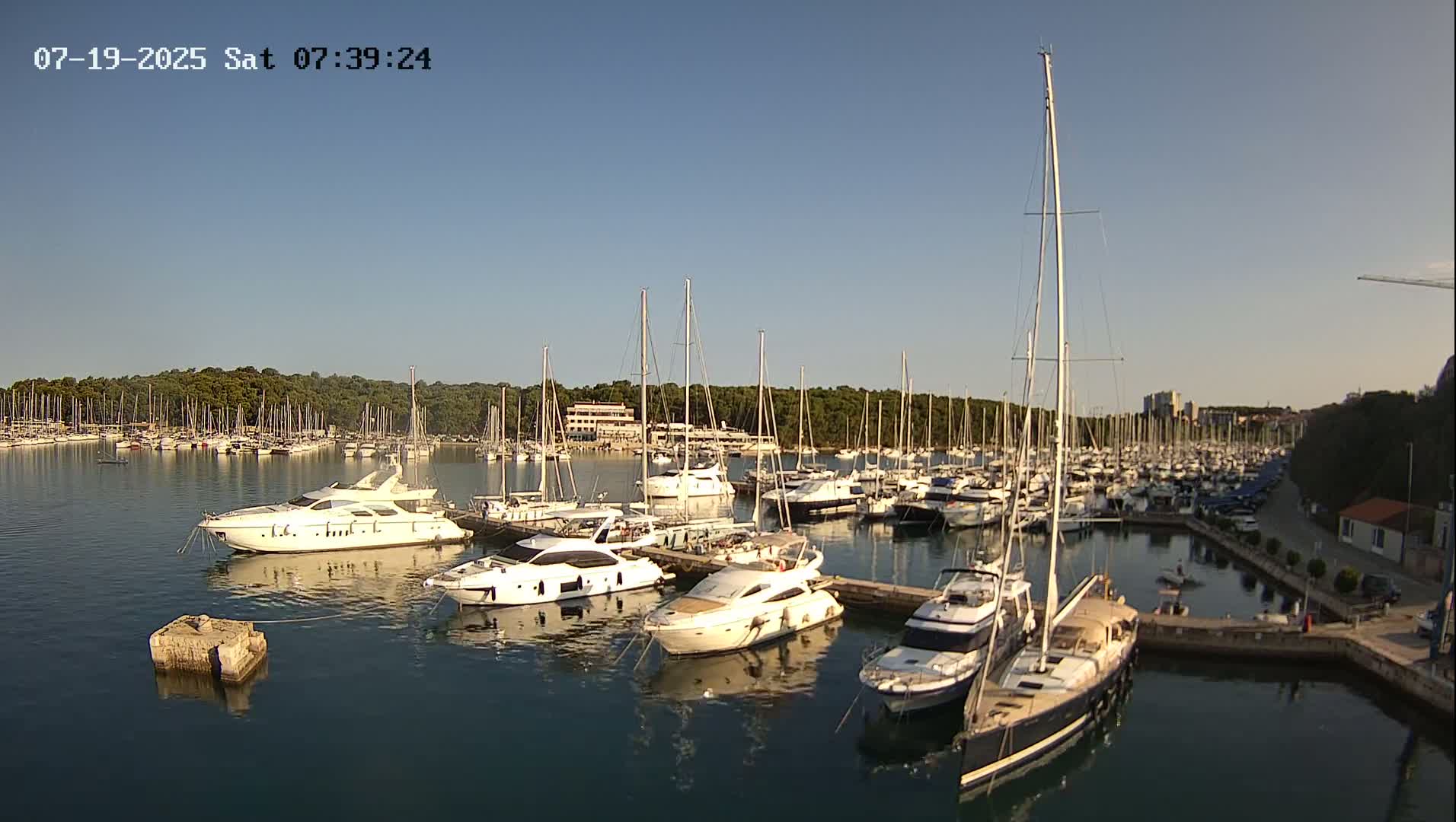 Pula, Marina Veruda East View Live Cam - Pjescana Uvala, Pula, Istria, Croatia