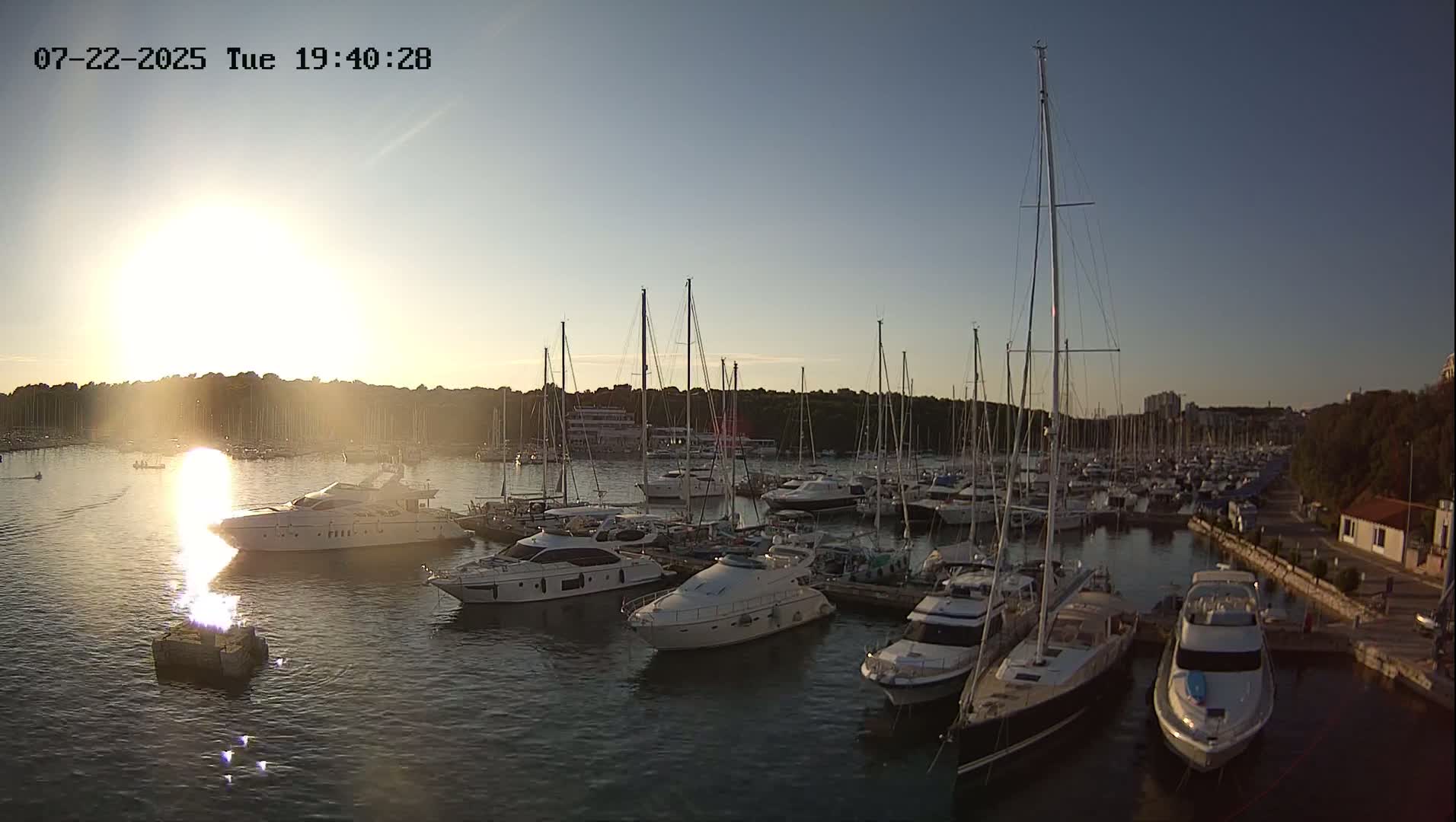 Pula, Marina Veruda East View Live Cam - Pjescana Uvala, Pula, Istria, Croatia